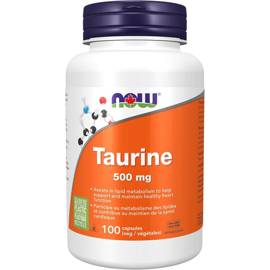 100 Vegetable Capsules | NOW Taurine 500 mg