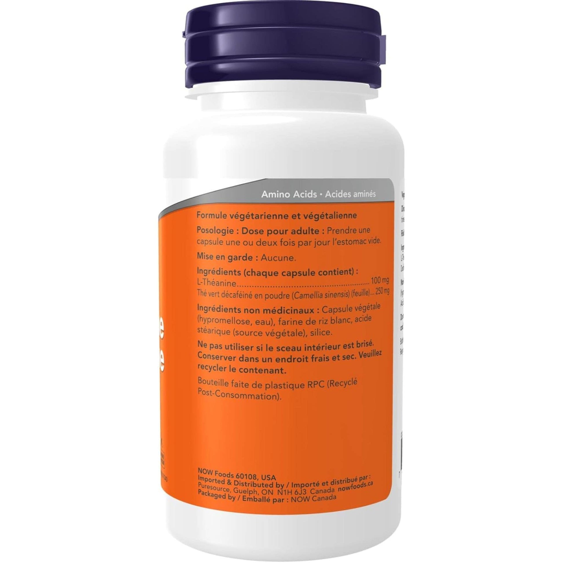90 Vegetable Capsules | NOW L-Theanine 100 mg