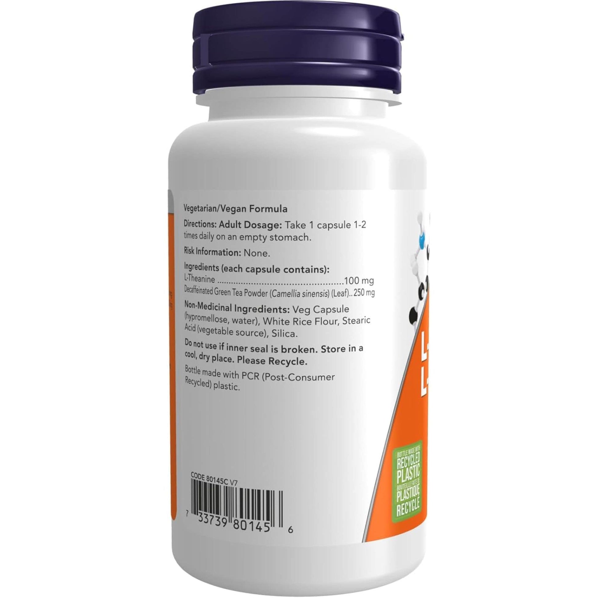 90 Vegetable Capsules | NOW L-Theanine 100 mg