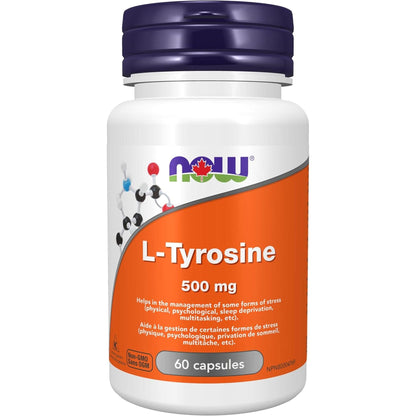 60 Vegetable Capsules | NOW L-Tyrosine 500 mg