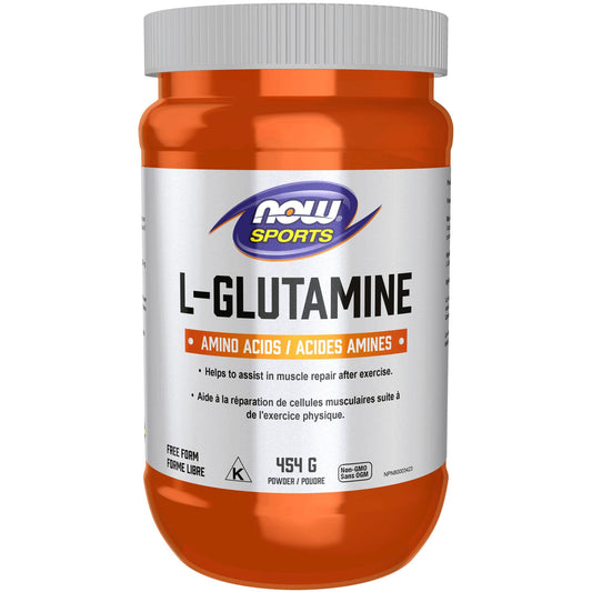 Unflavoured, 454g | NOW Sports L-Glutamine Powder Free Form. Amino Acids