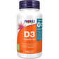 180 Softgels | NOW Vitamin D3 1000 IU/UI
