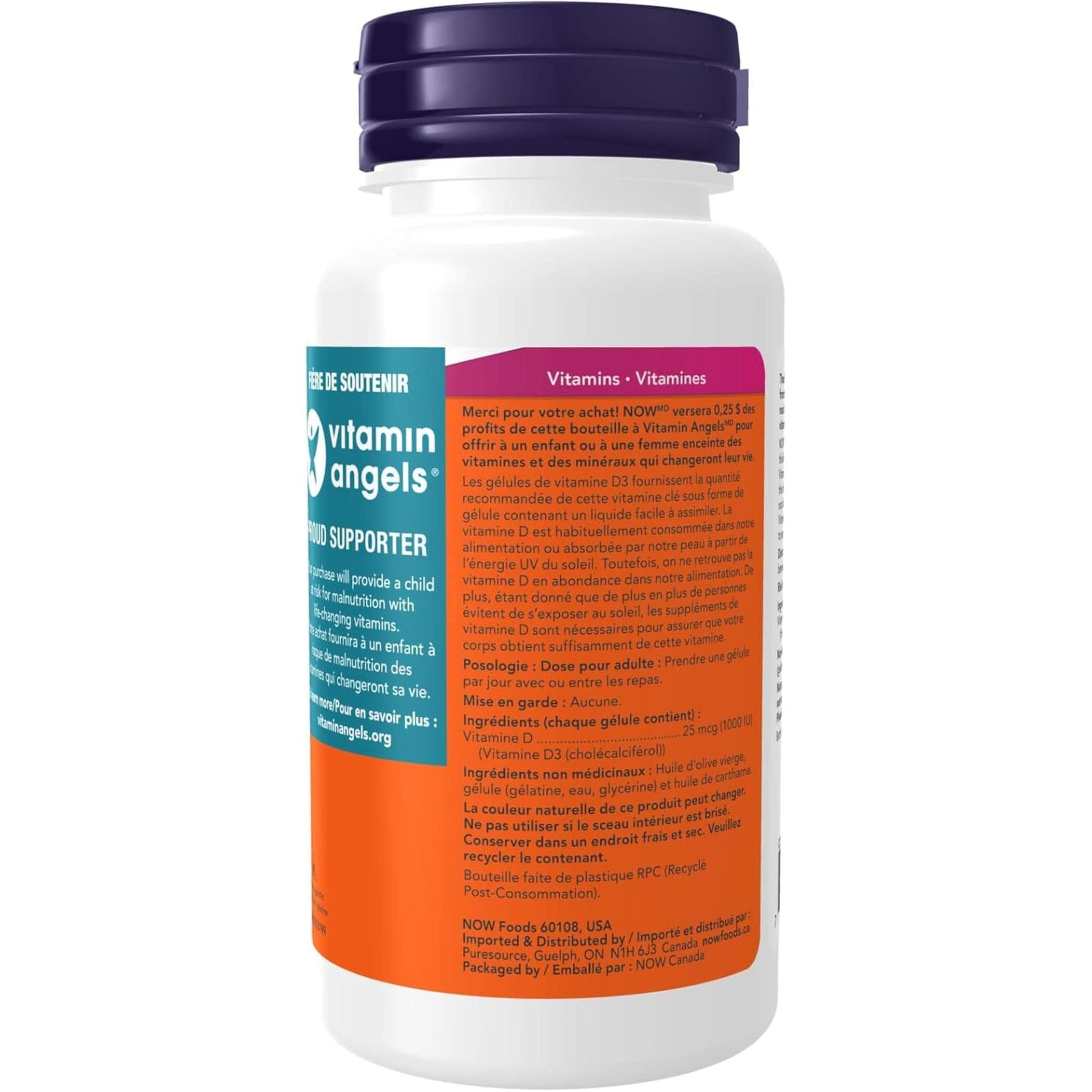 180 Softgels | NOW Vitamin D3 1000 IU/UI