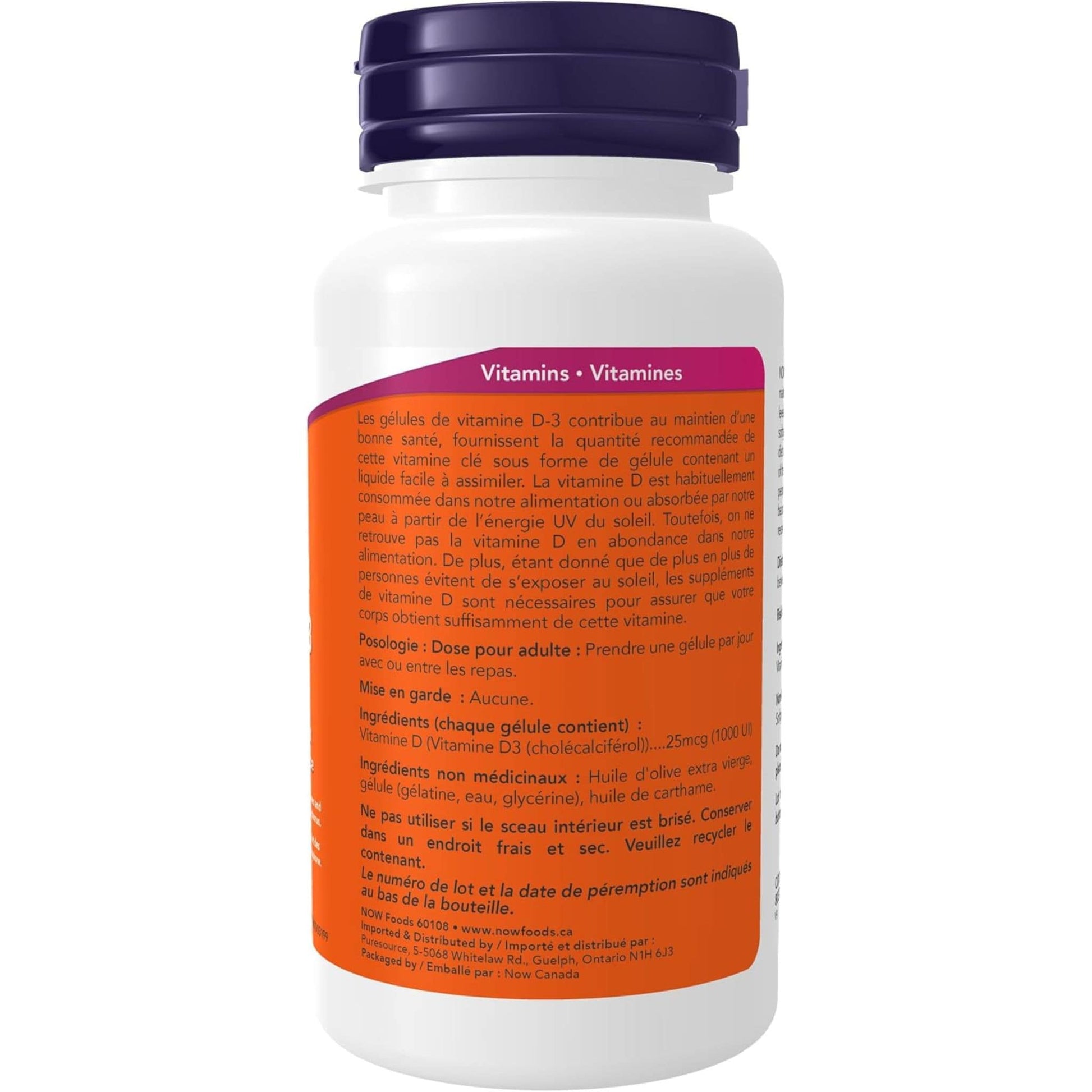360 Softgels | NOW Vitamin D3 1000 IU/UI