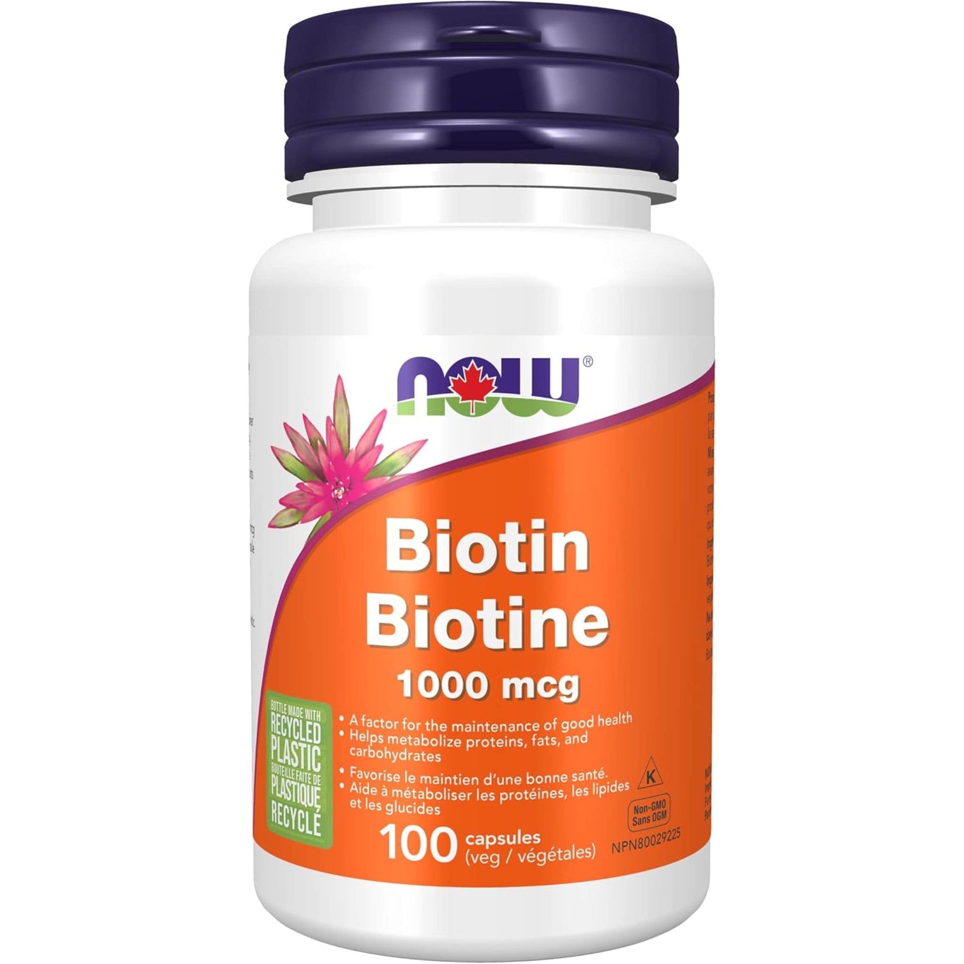 100 Vegetable Capsules | NOW Biotin 1000 mcg