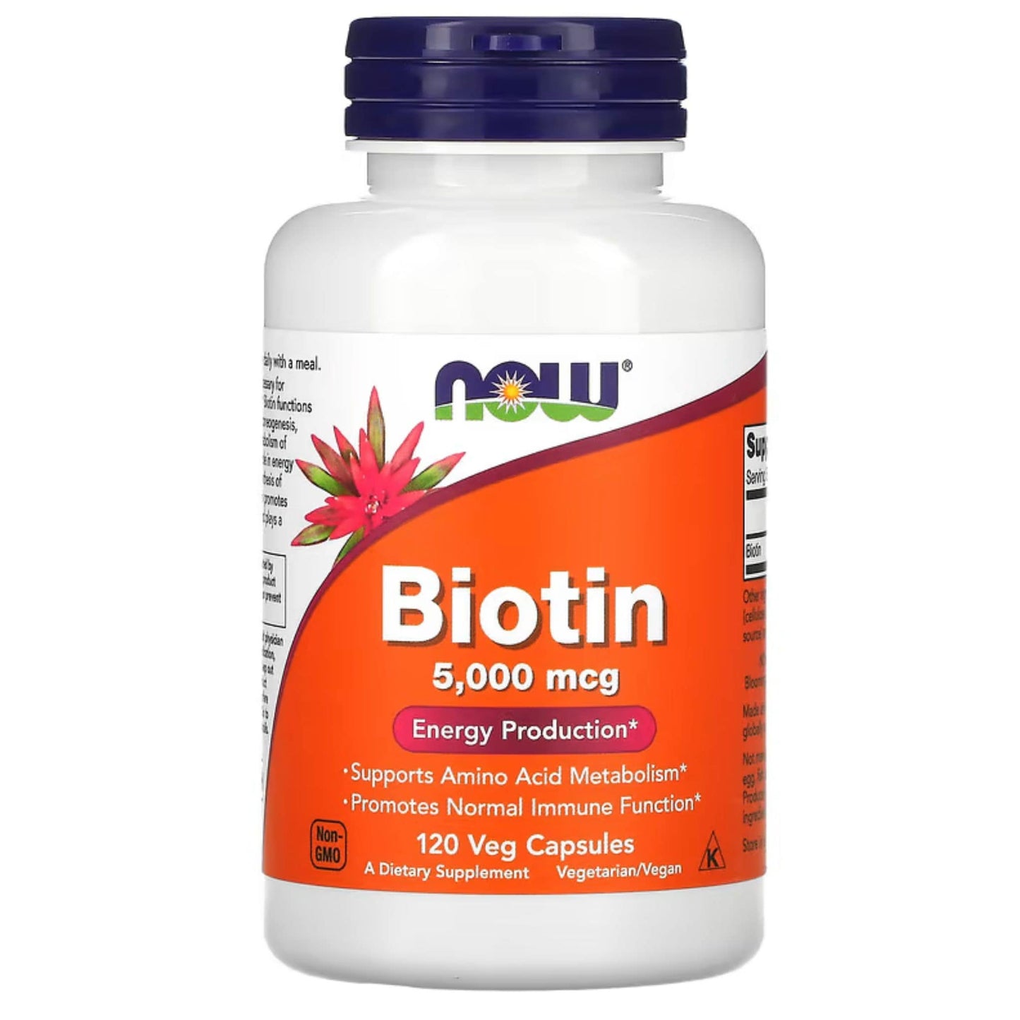 120 Vegetable Capsules | Now Biotin 5000mcg