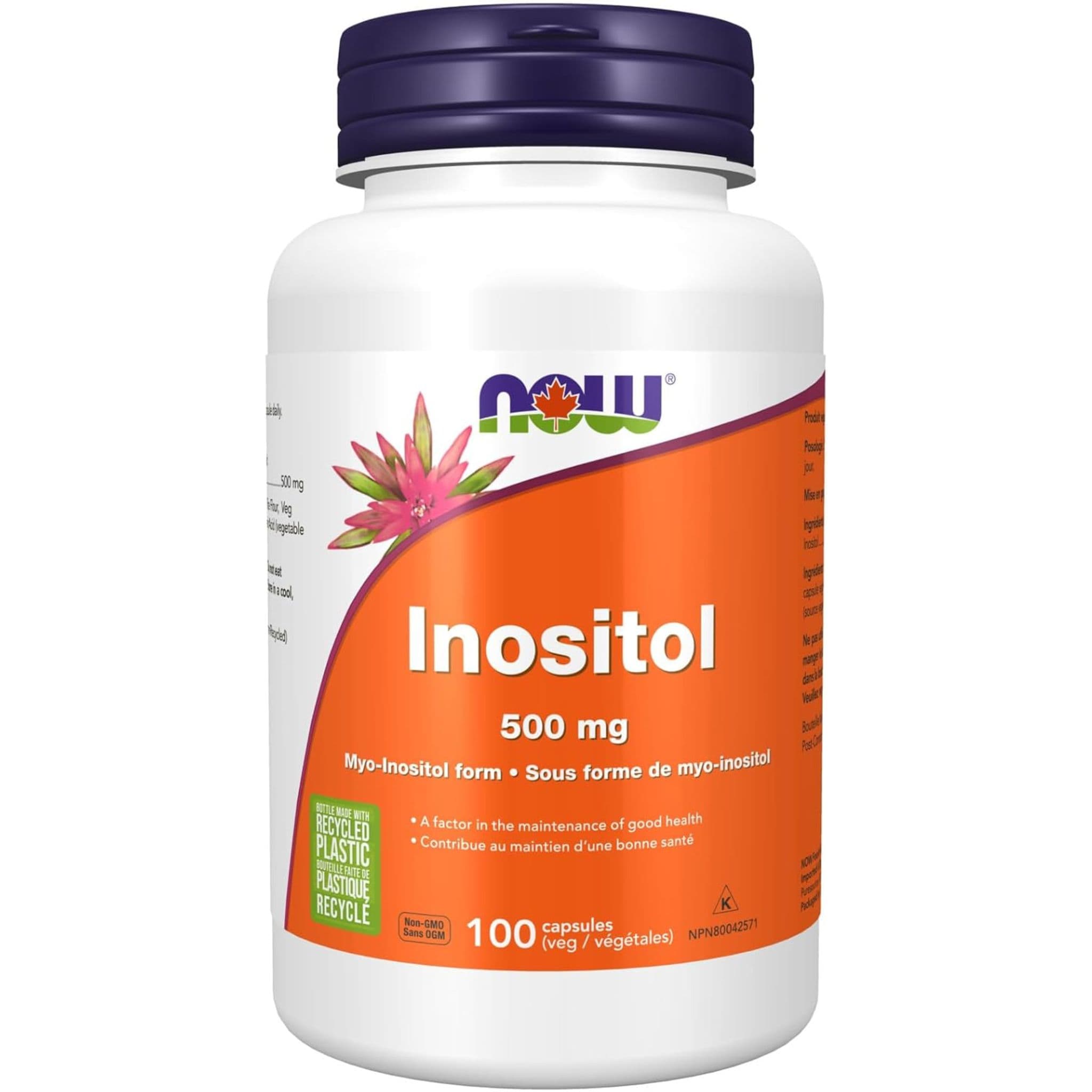 NOW Inositol, 500mg, 100 Capsules