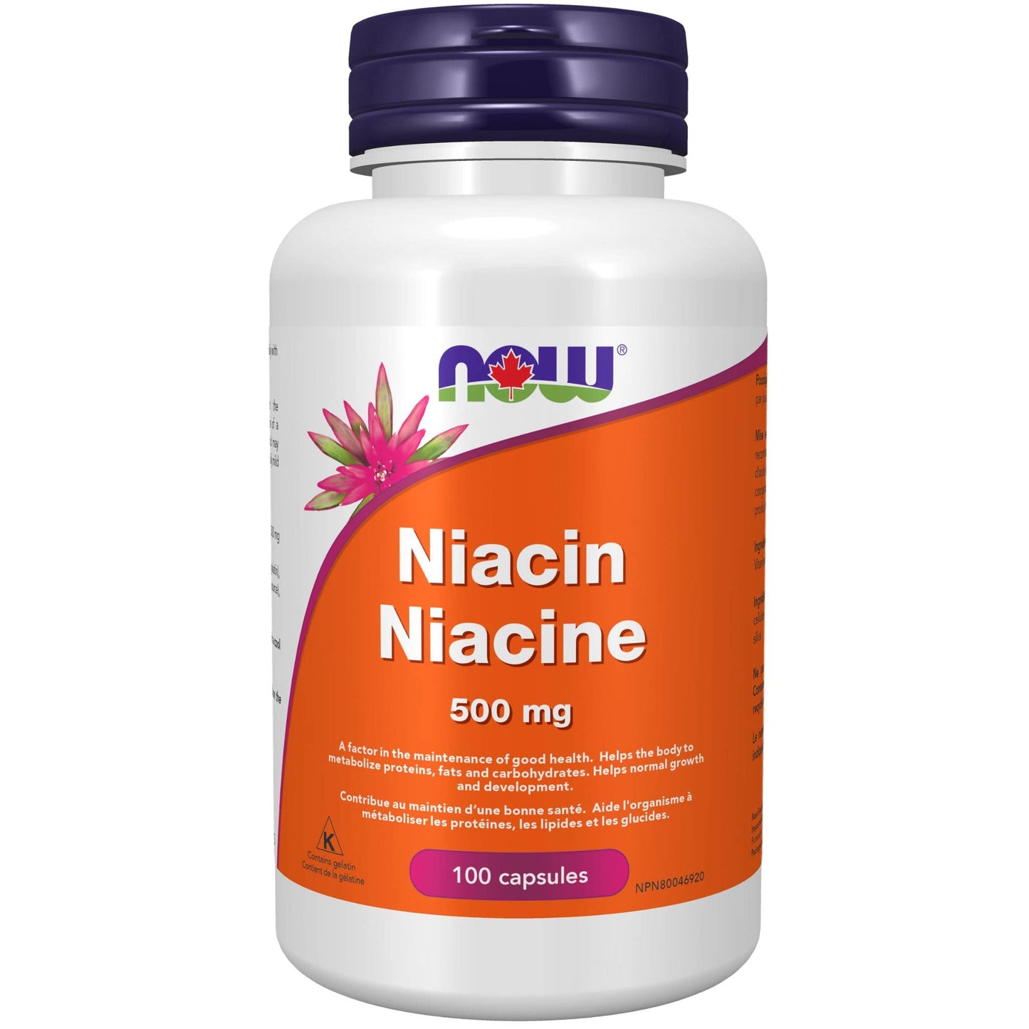 100 Capsules | NOW Niacin 500 mg