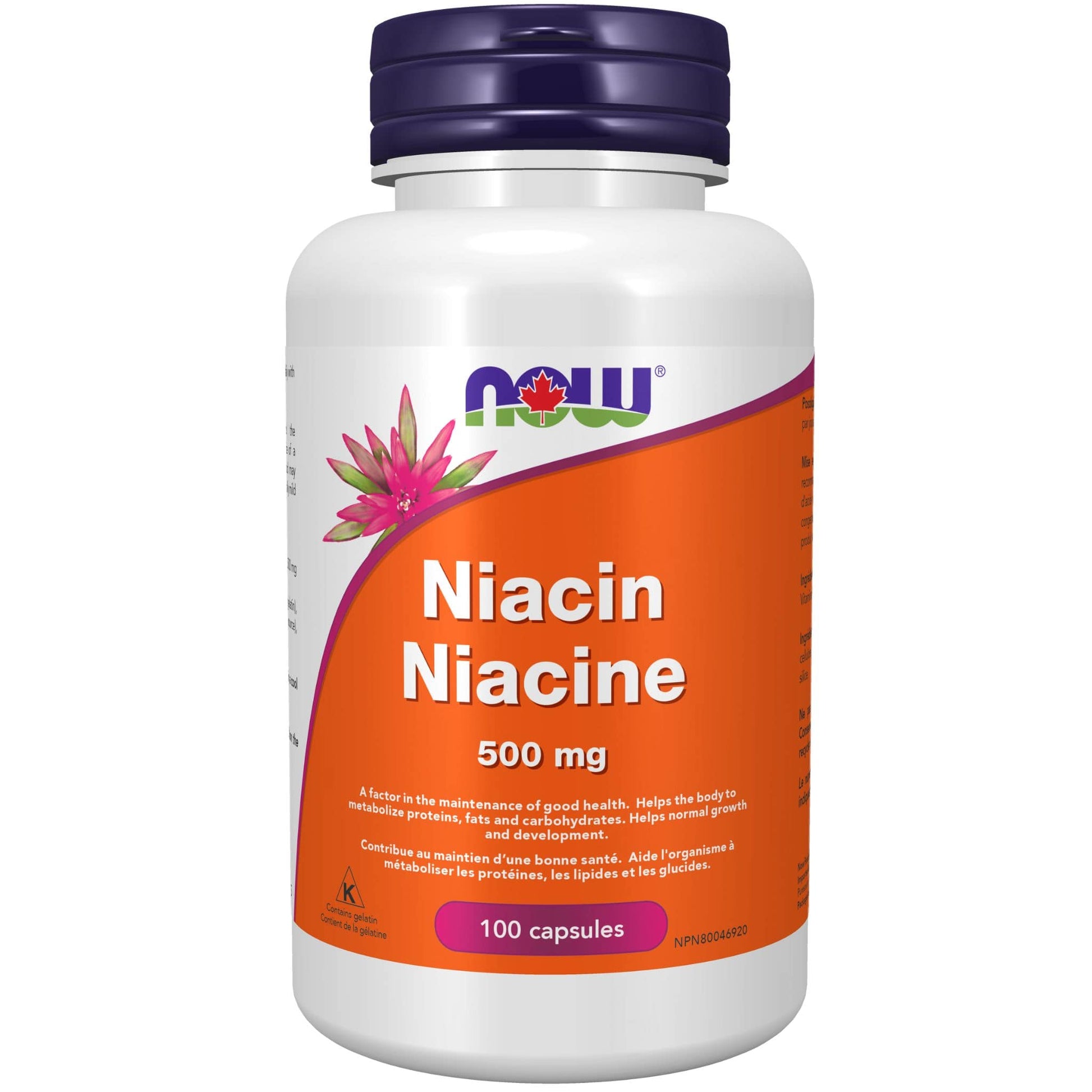 100 Capsules | NOW Niacin 500 mg
