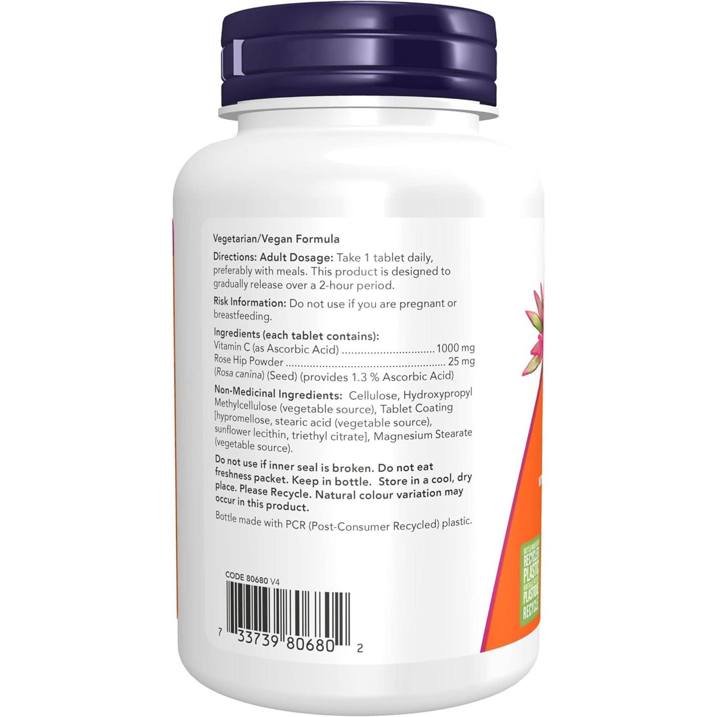 100 Tablets | NOW C-1000 Sustained Release with Rose Hips