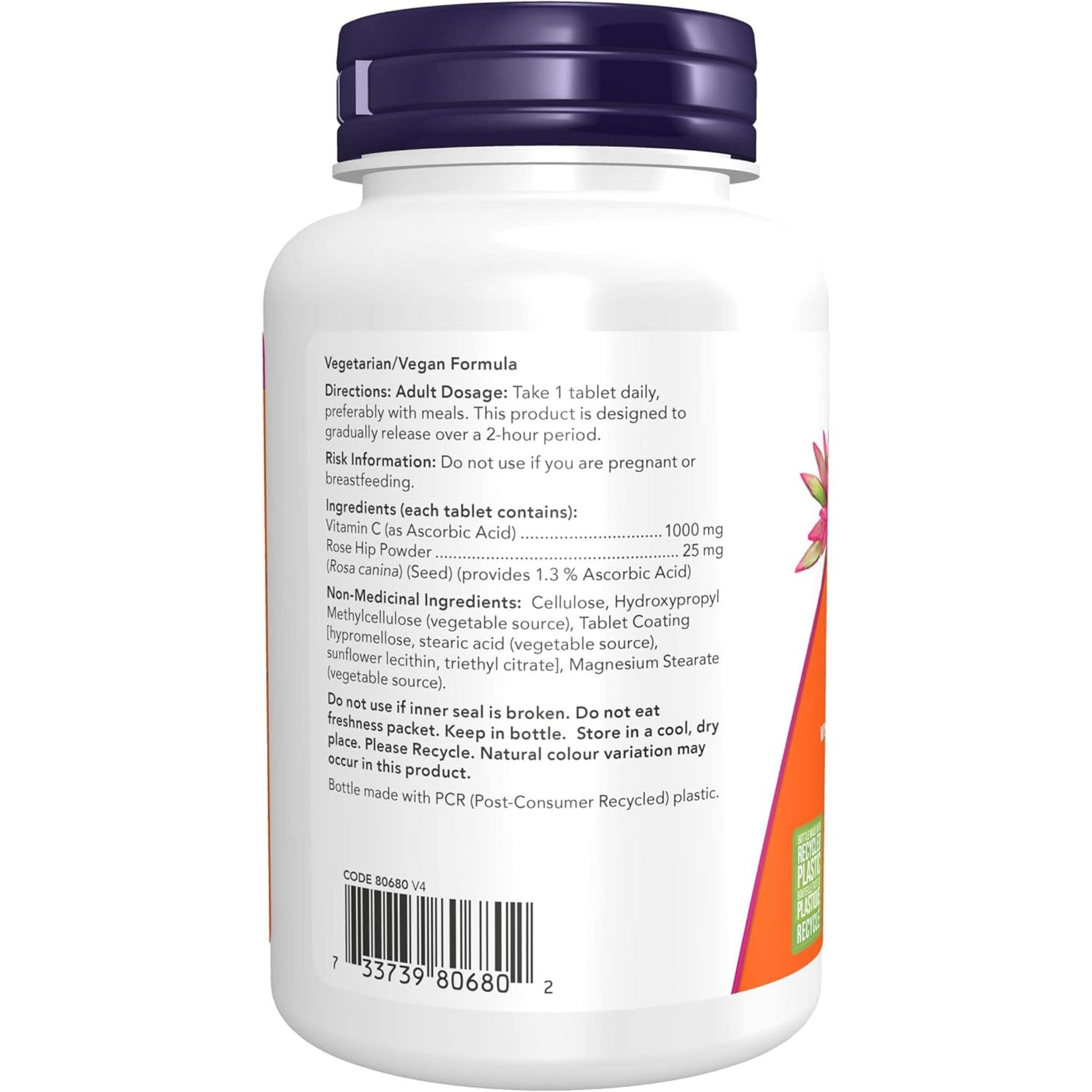 100 Tablets | NOW C-1000 Sustained Release with Rose Hips