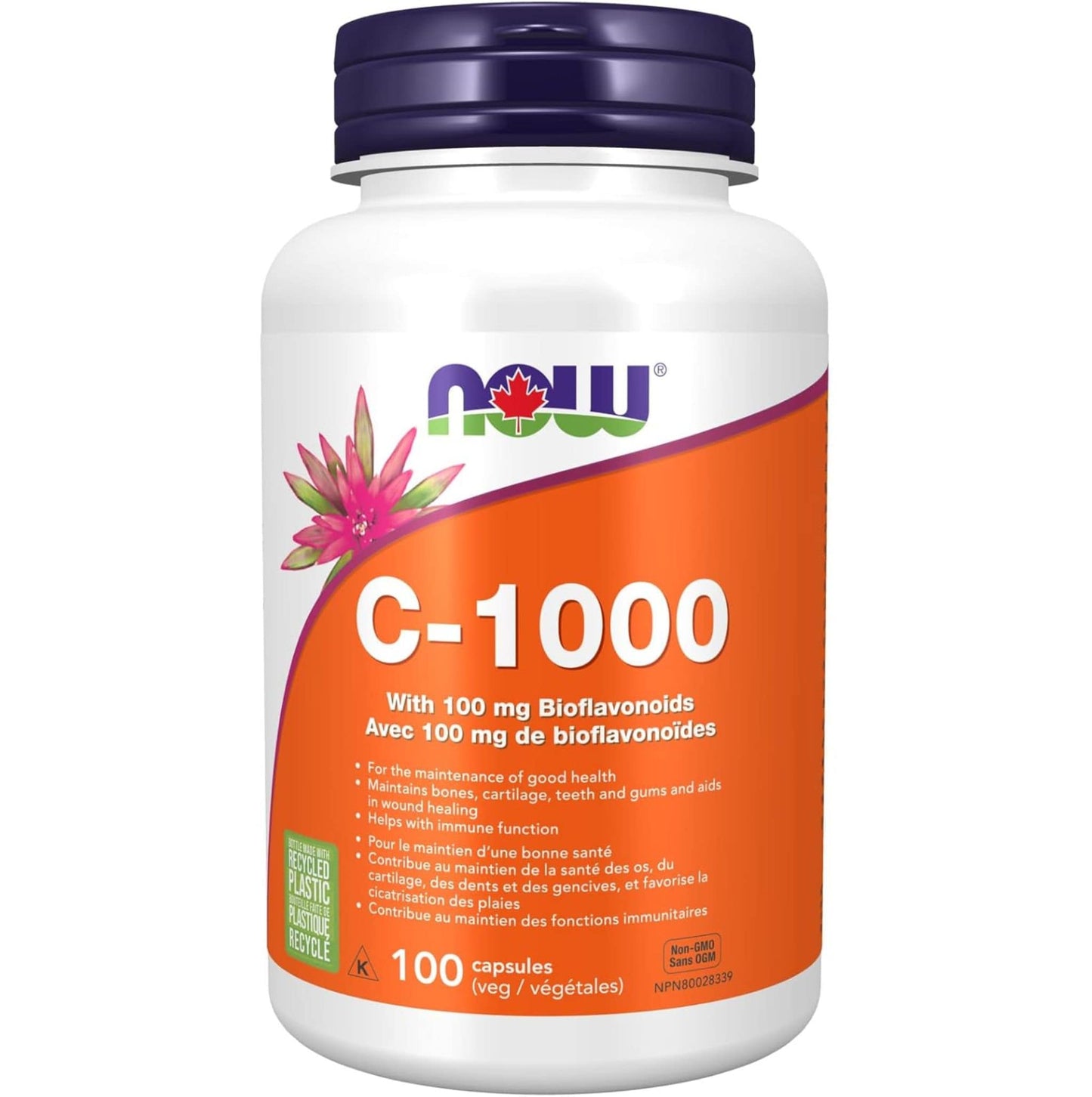 100 Capsules | NOW C - 1000 with 100 mg Bioflavonoids
