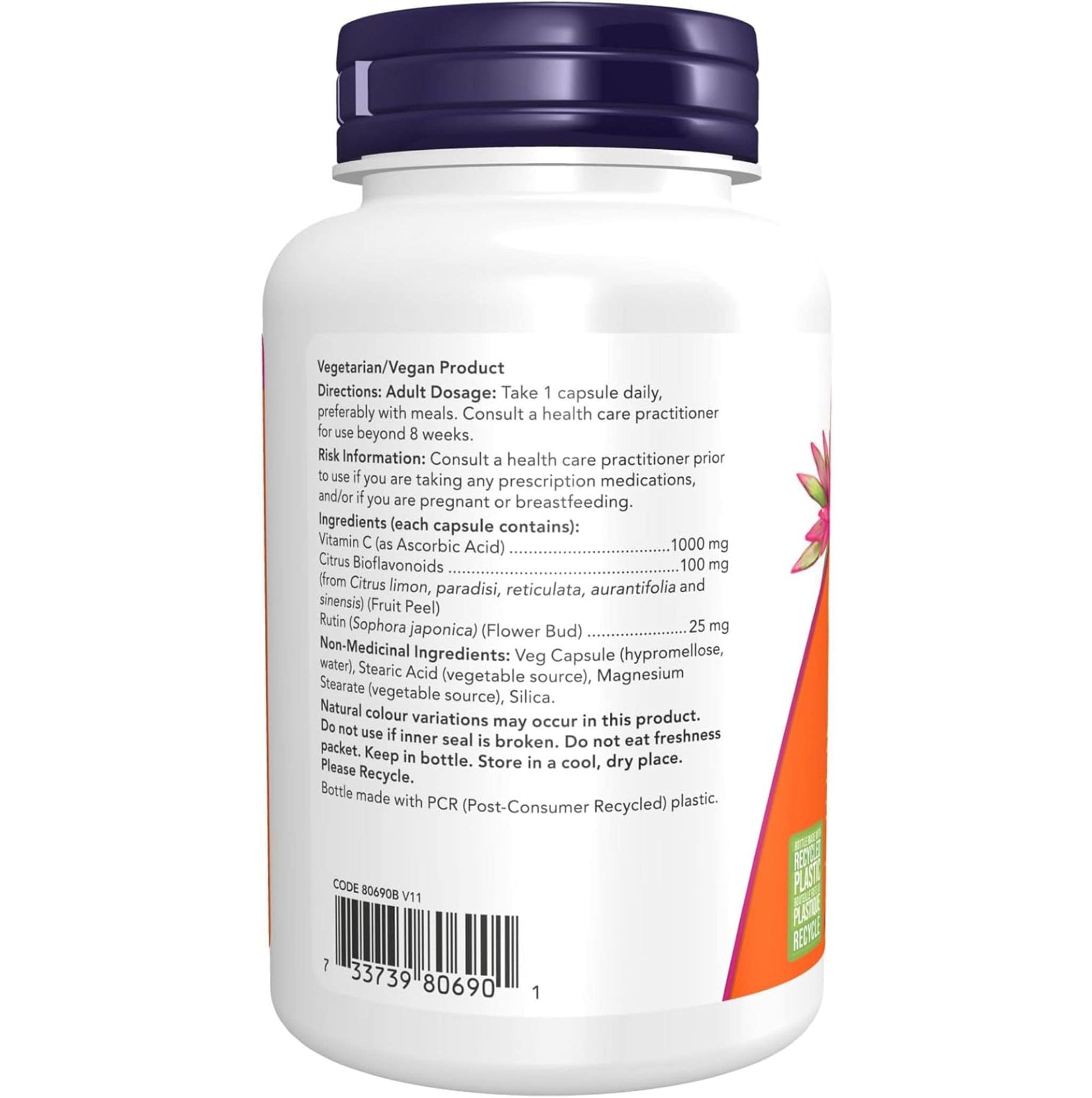 100 Capsules | NOW C - 1000 with 100 mg Bioflavonoids