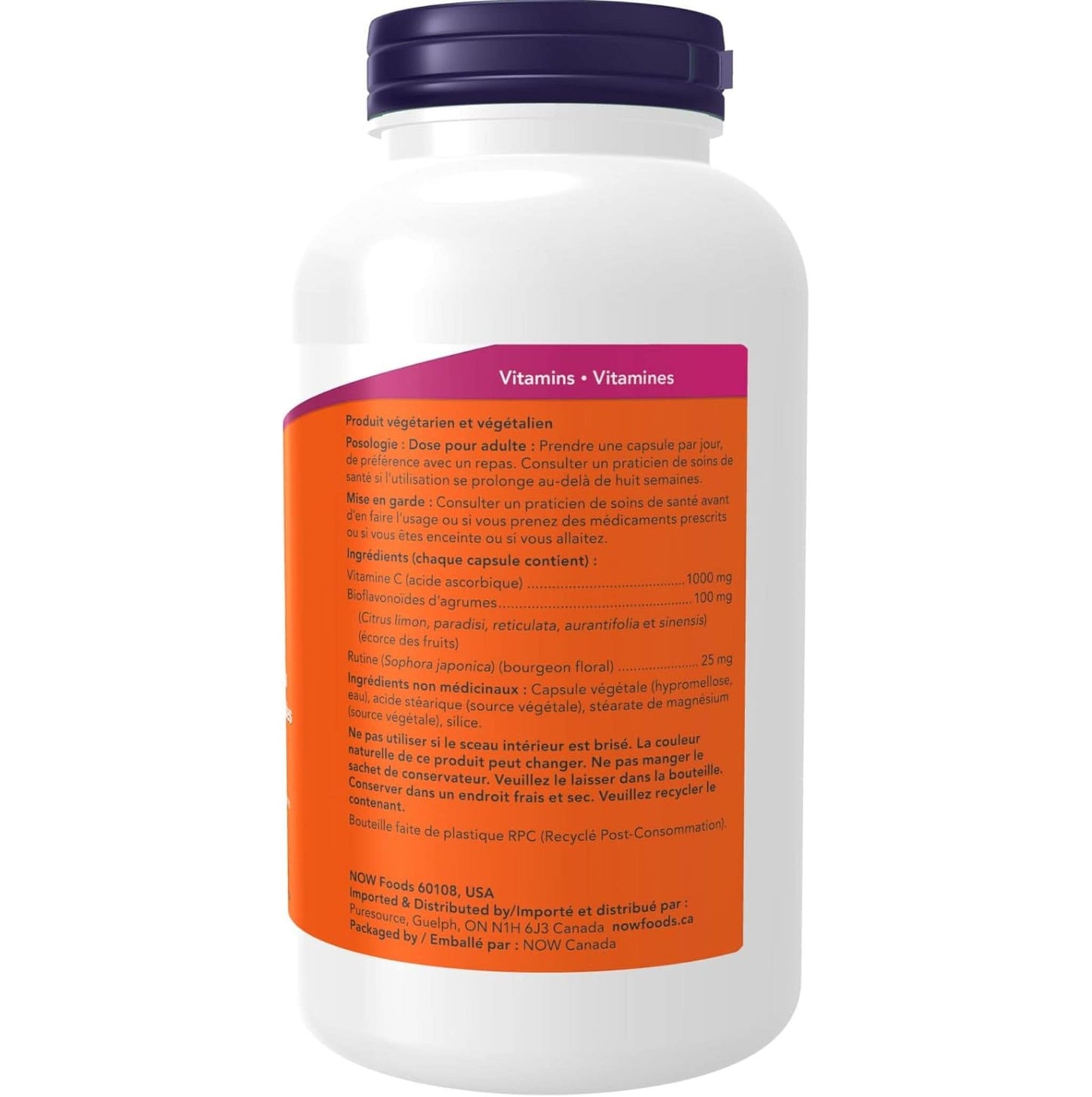 250 Capsules | NOW C - 1000 with 100 mg Bioflavonoids