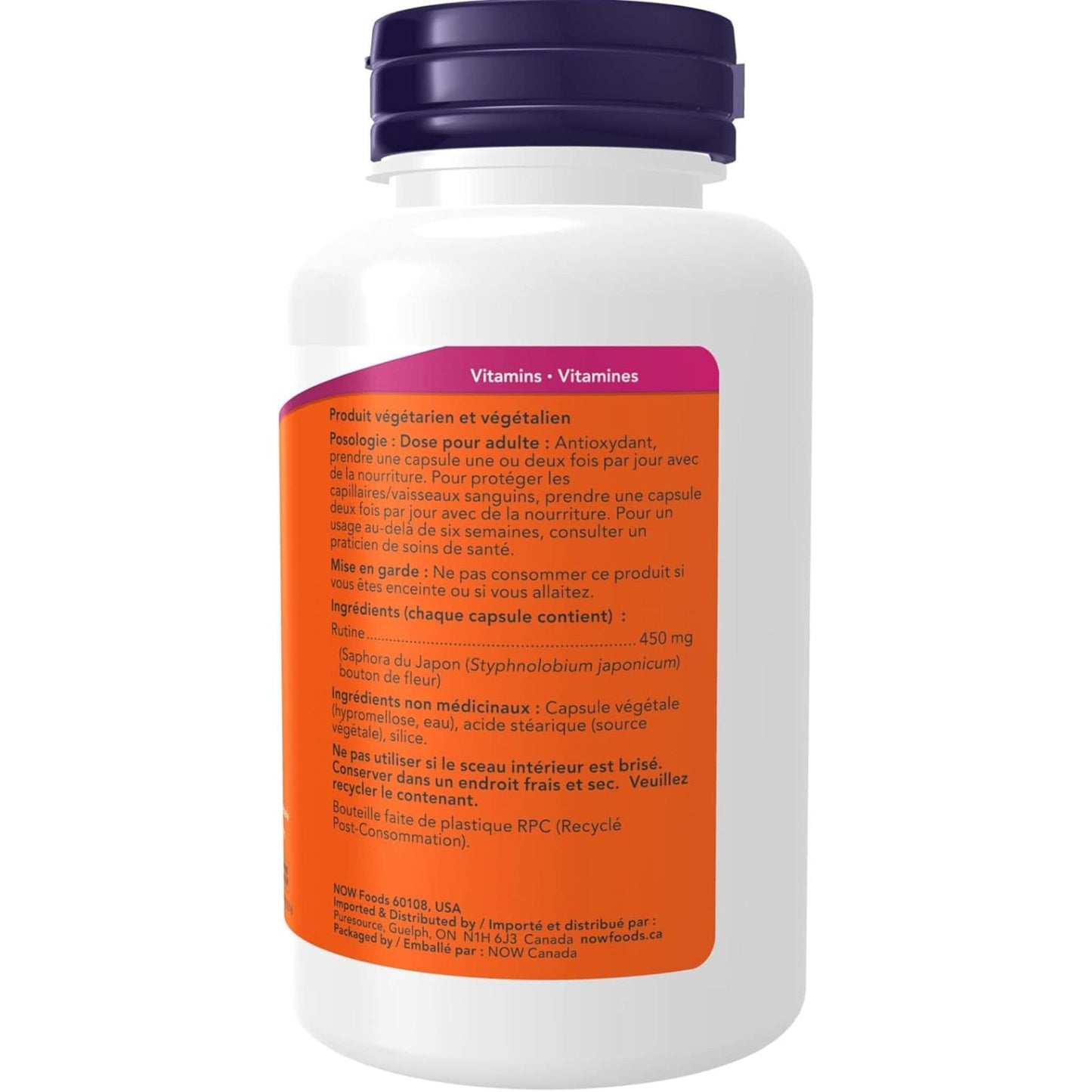 100 Vegetable Capsules | NOW Rutin 450 mg