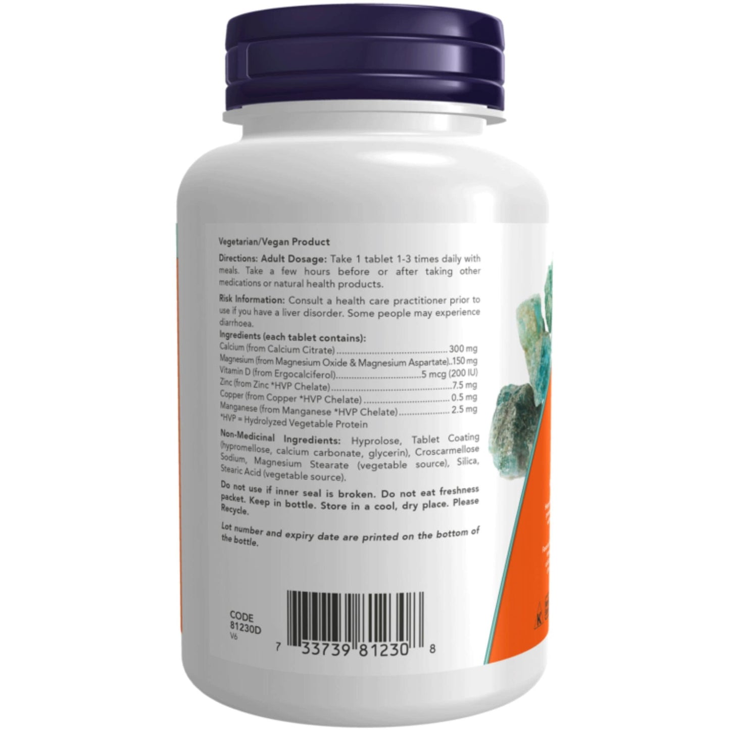 100 Tablets | NOW Calcium Citrate With Minerals and Vitamin D