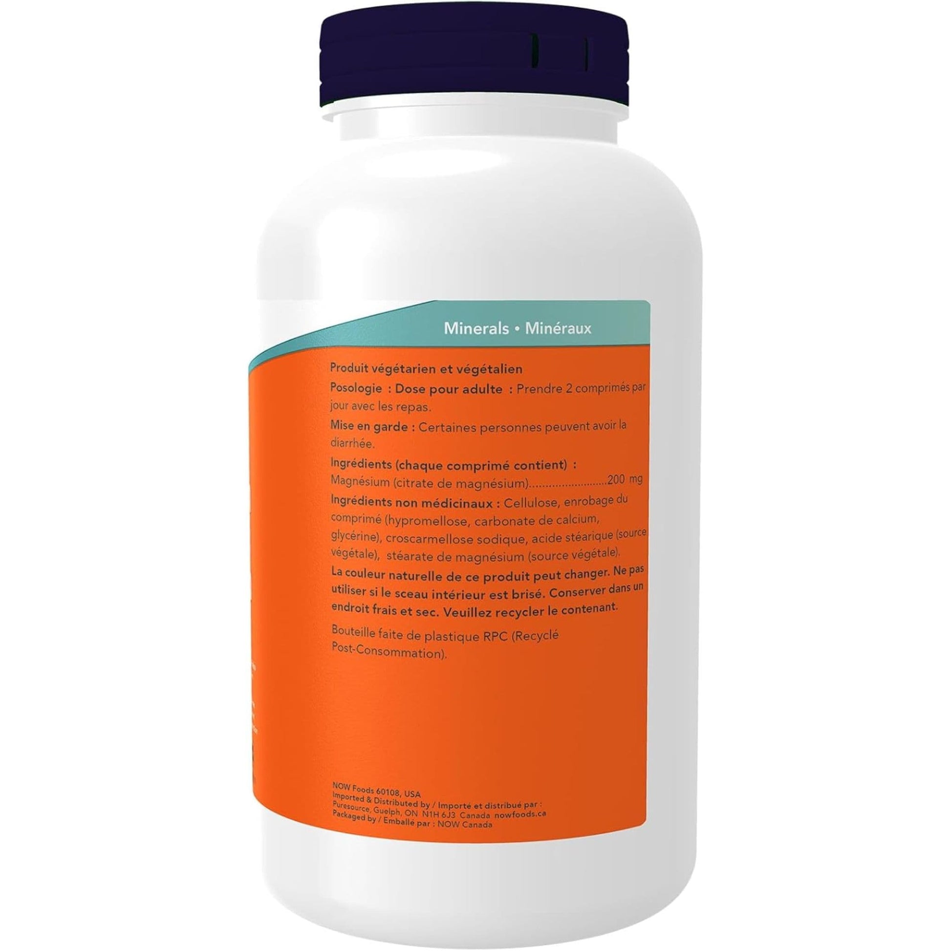 250 Tablets | NOW Magnesium Citrate 200  mg