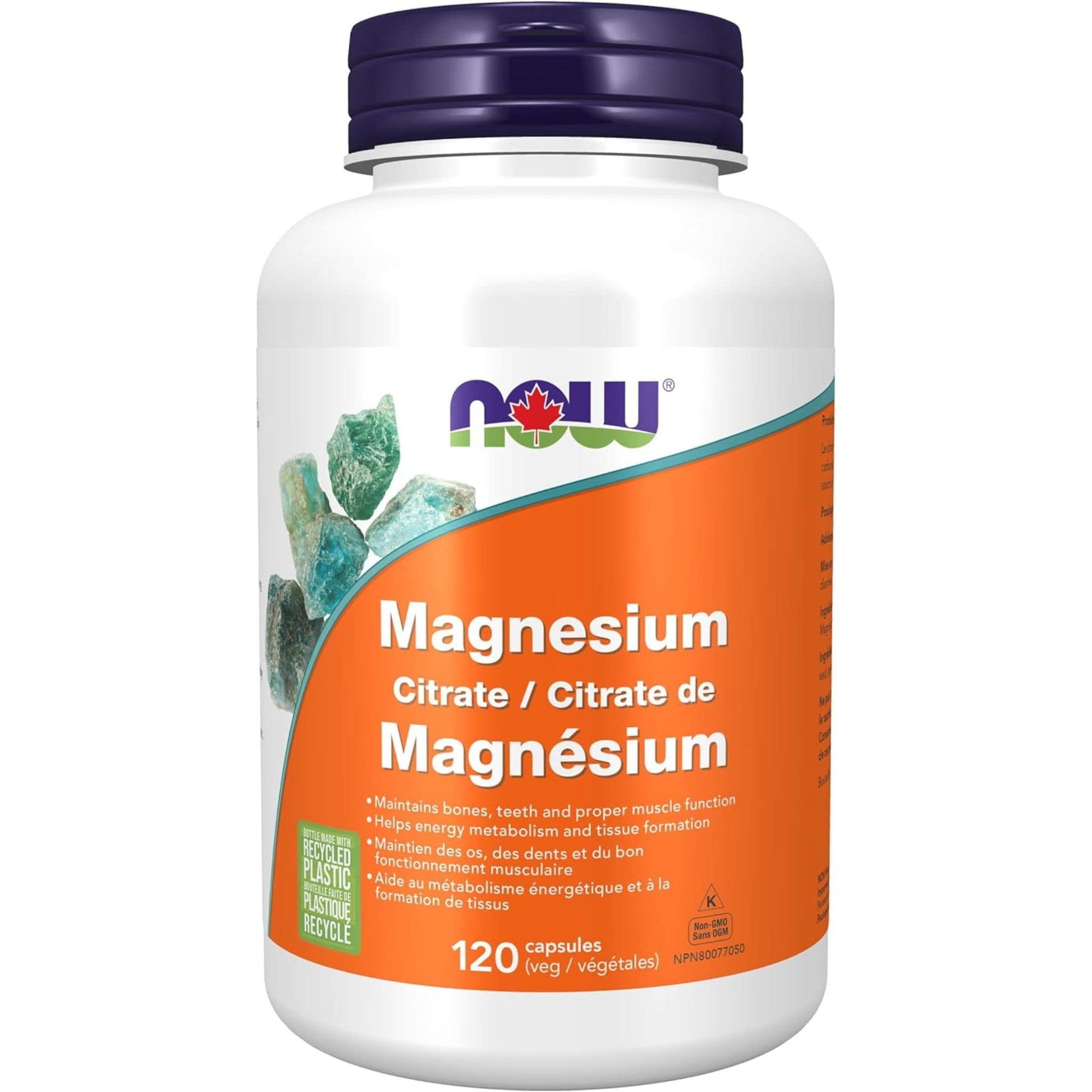 120 Vegetable Capsules | NOW Magnesium Citrate