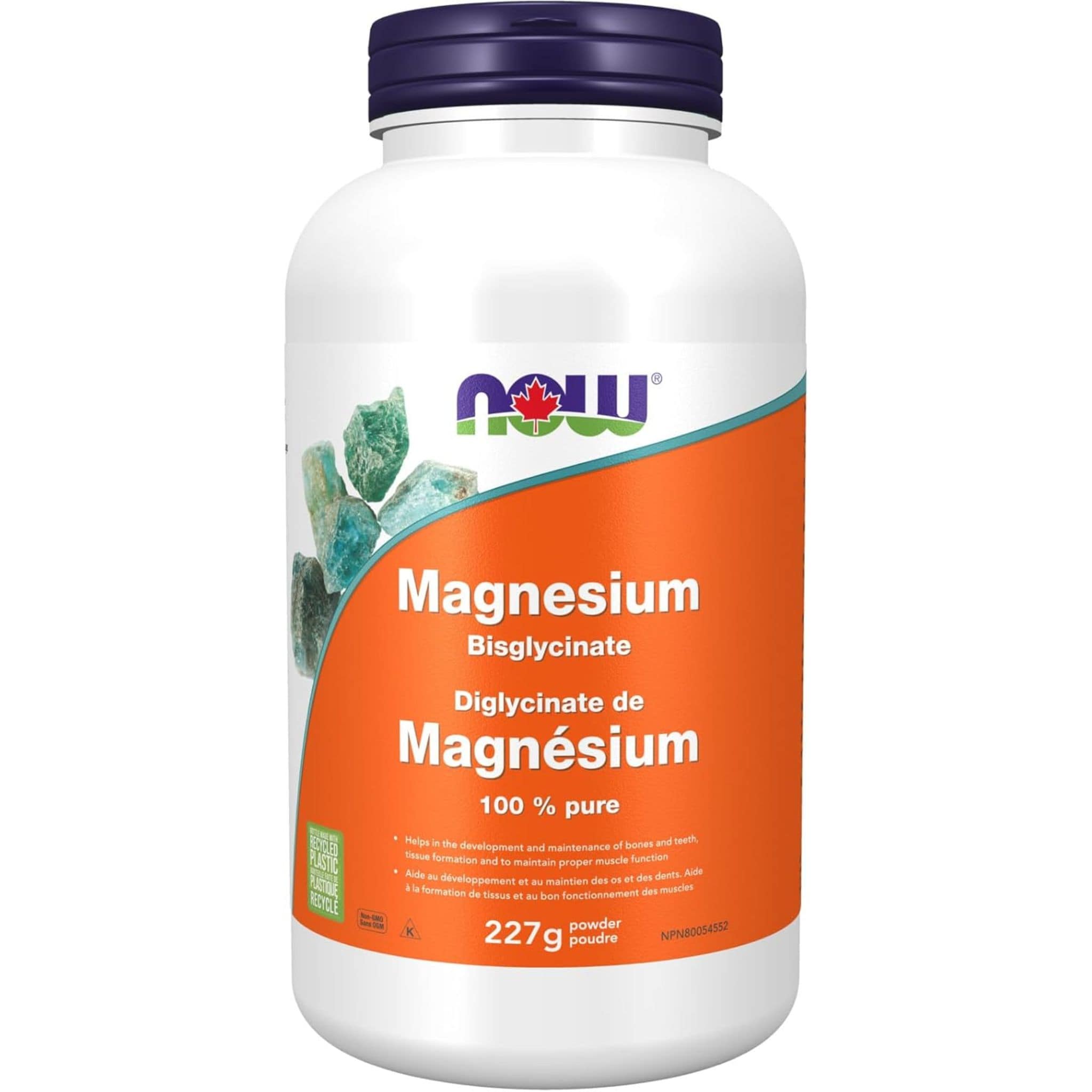 NOW Magnesium Bisglycinate Powder, 227g (100% Pure)