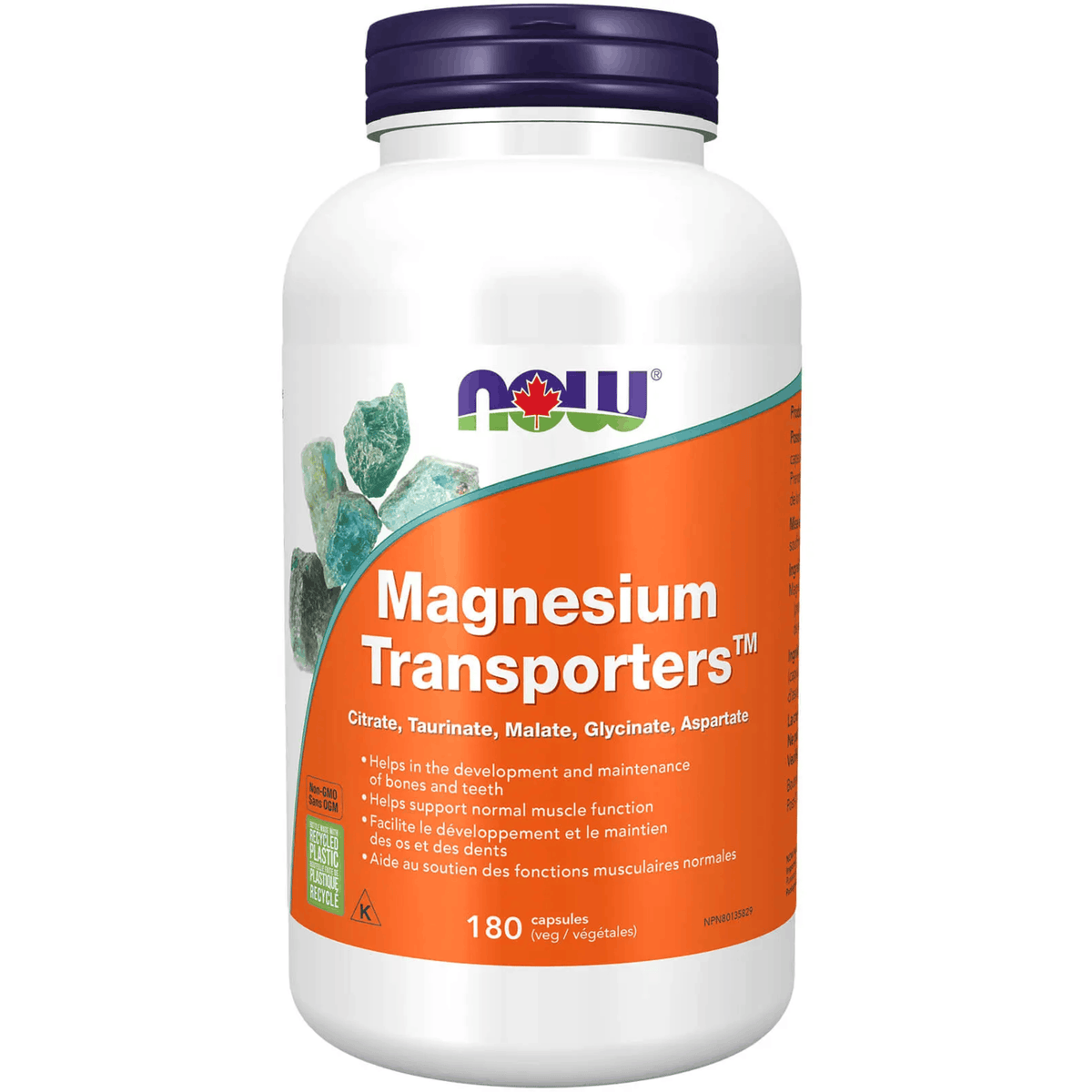 180 Vegetable Capsules | NOW Magnesium Transporters