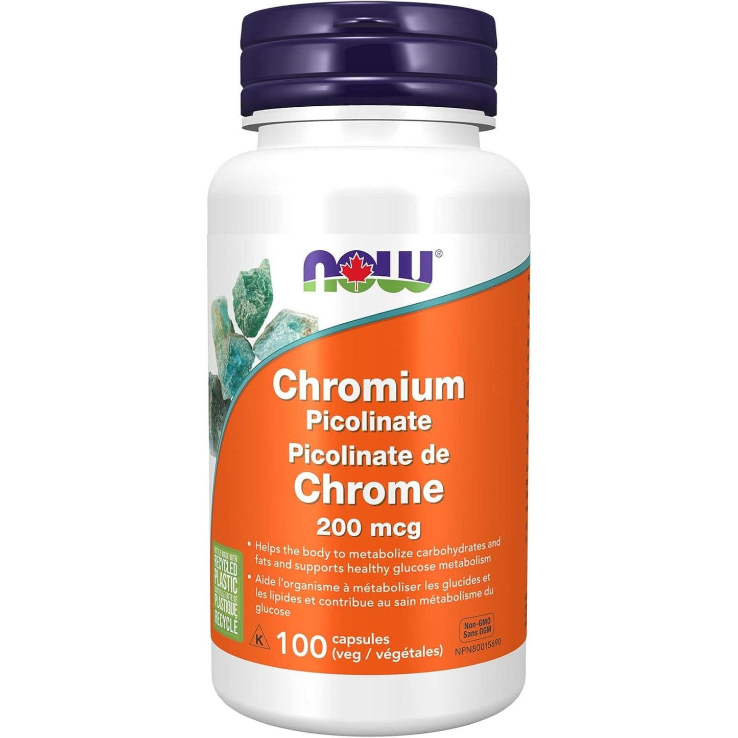 100 Vegetable Capsules | NOW Chromium Picolinate 200 mcg