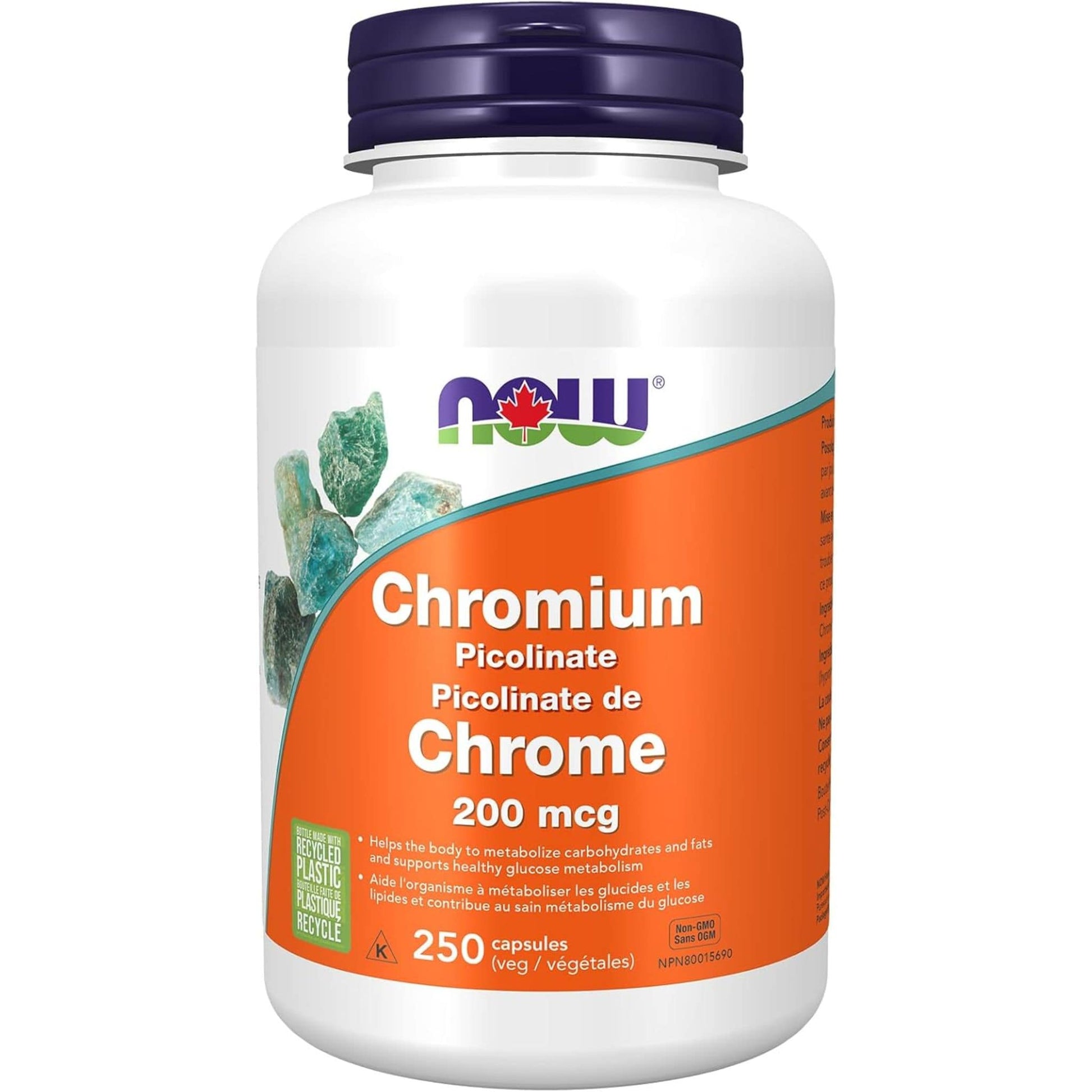 250 Vegetable Capsules | NOW Chromium Picolinate 200 mcg