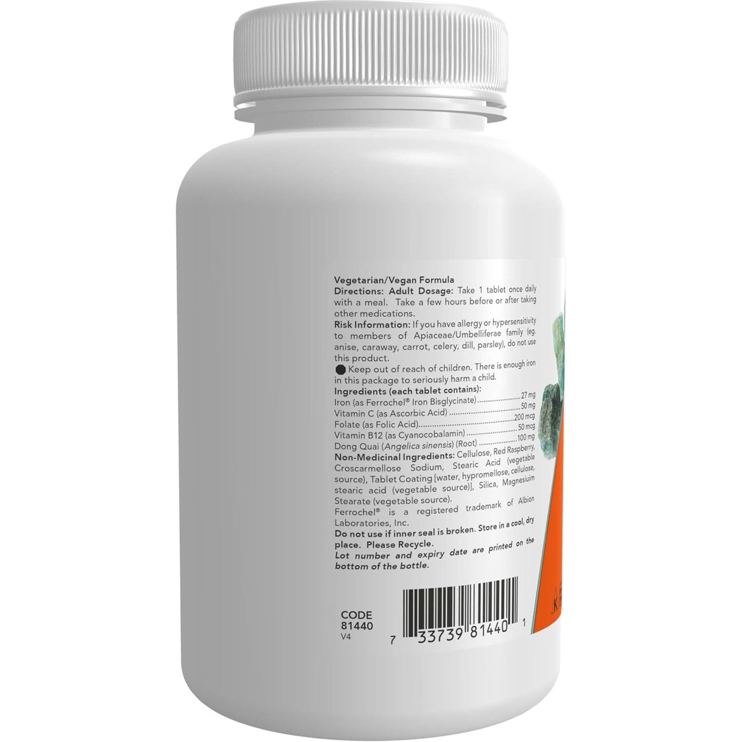 100 Tablets | NOW Iron Complex