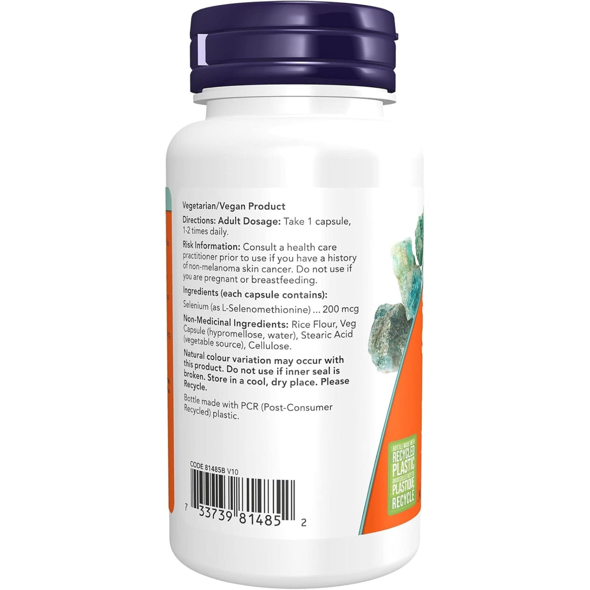 90 Vegetable Capsules | NOW Selenium 200 mcg, Yeast Free