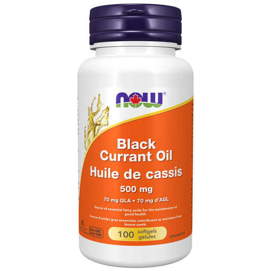 100 Softgels | Now Black Current Oil 500mg 70mg GLA