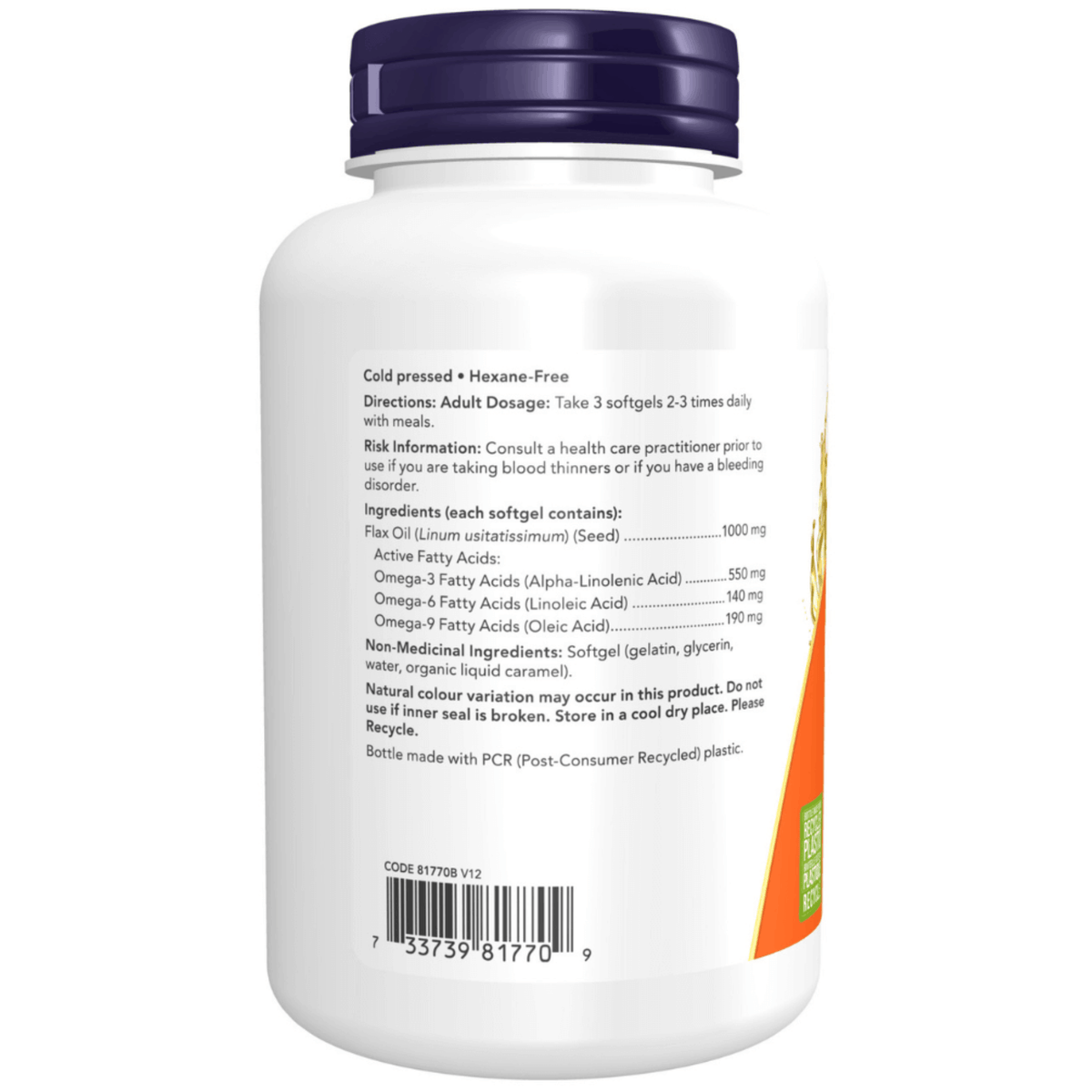 100 Softgels | NOW Flax Oil Softgels