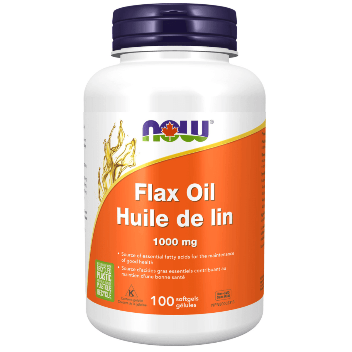 100 Softgels | NOW Flax Oil Softgels