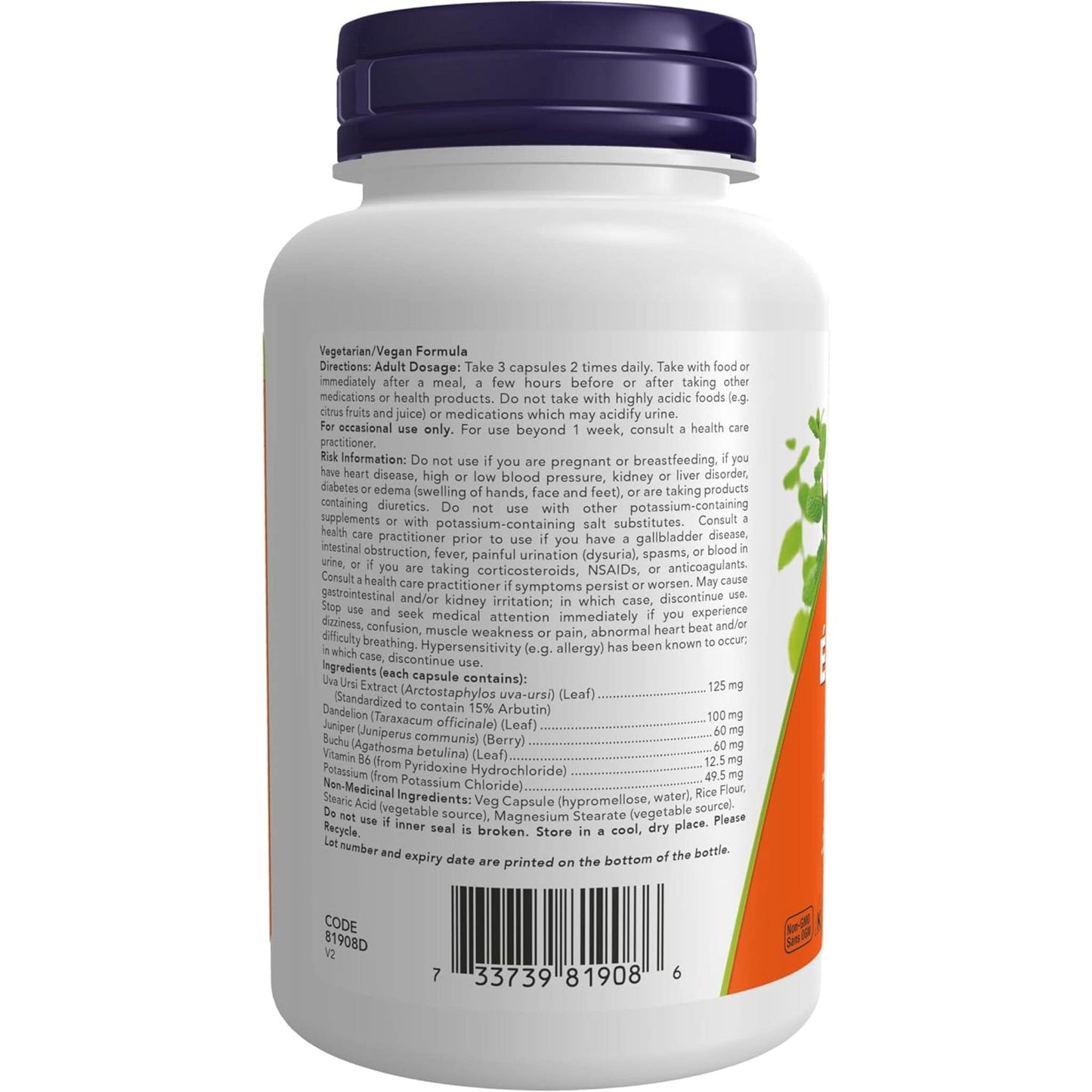 100 Vegetable Capsules | NOW Water Out