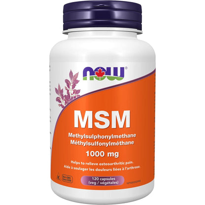 120 Vegetable Capsules | NOW MSM Methylsulfonylmethane 1000 mg