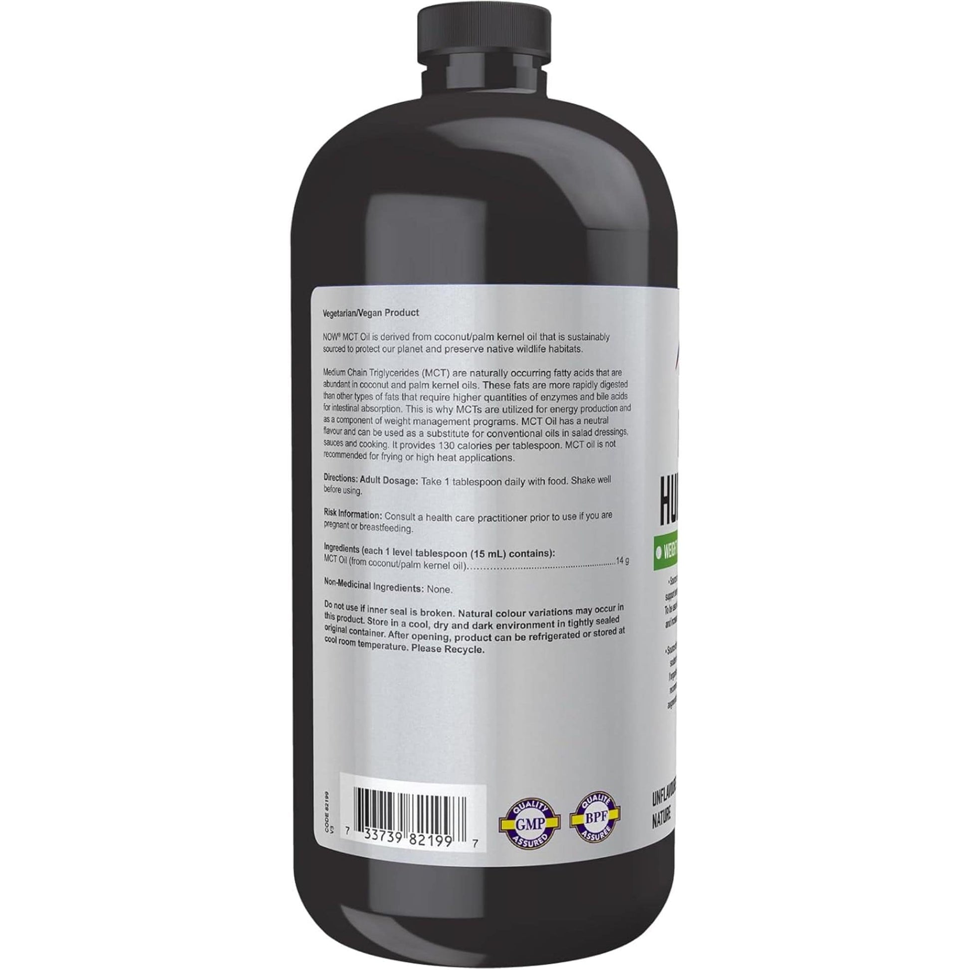 Unflavoured, 946mL | NOW Sports MCT Oil, Weight Management