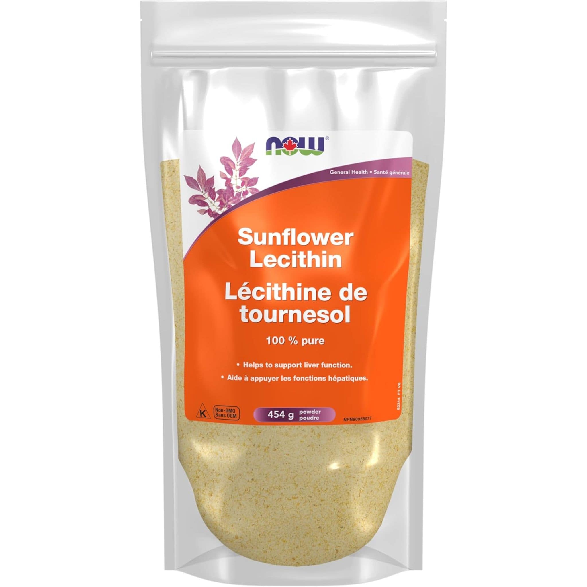 NOW Sunflower Lecithin Powder, Naturally Occurring Phosphatidyl Cholin