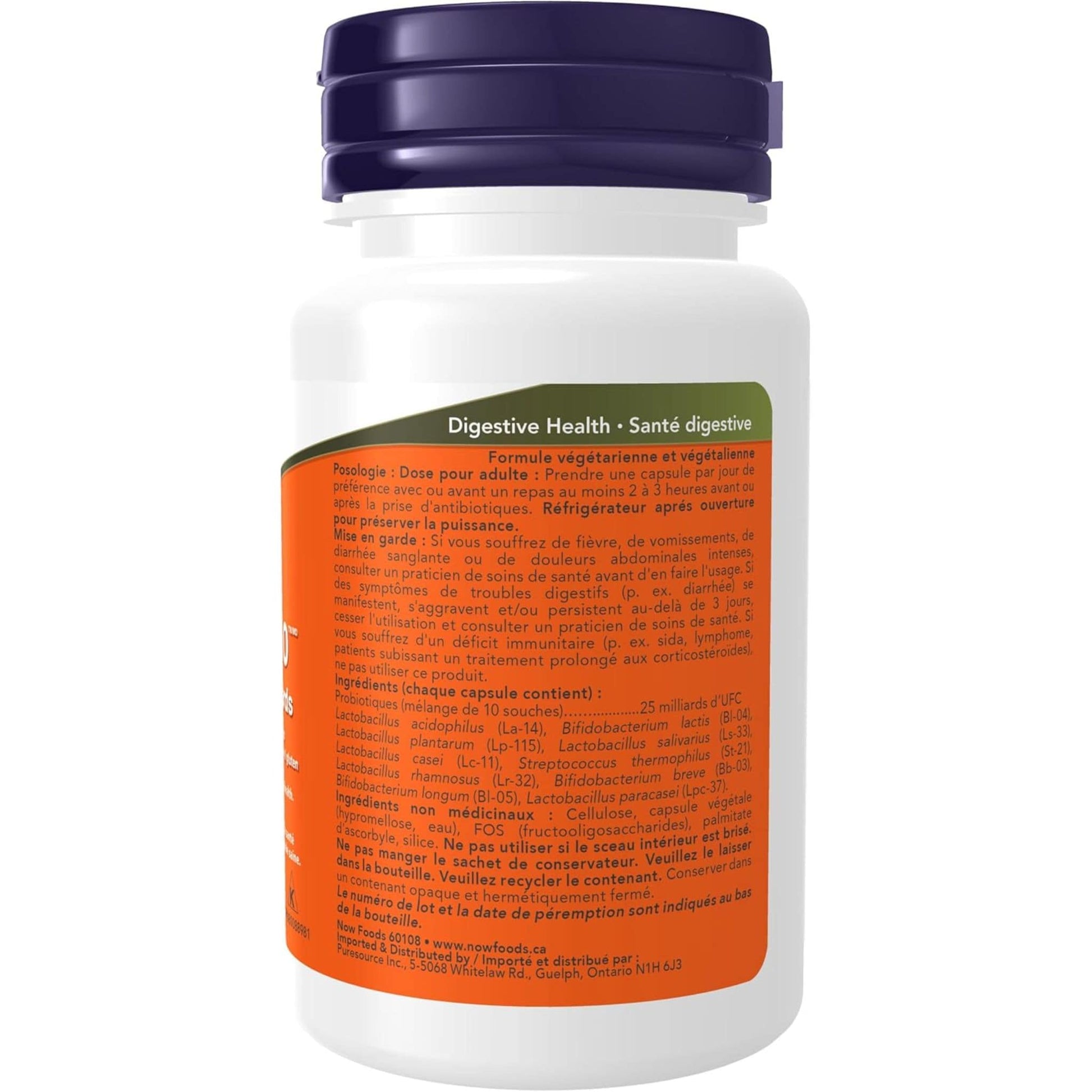 50 Vegetable Capsules | NOW Probiotic-10, 25 Billion
