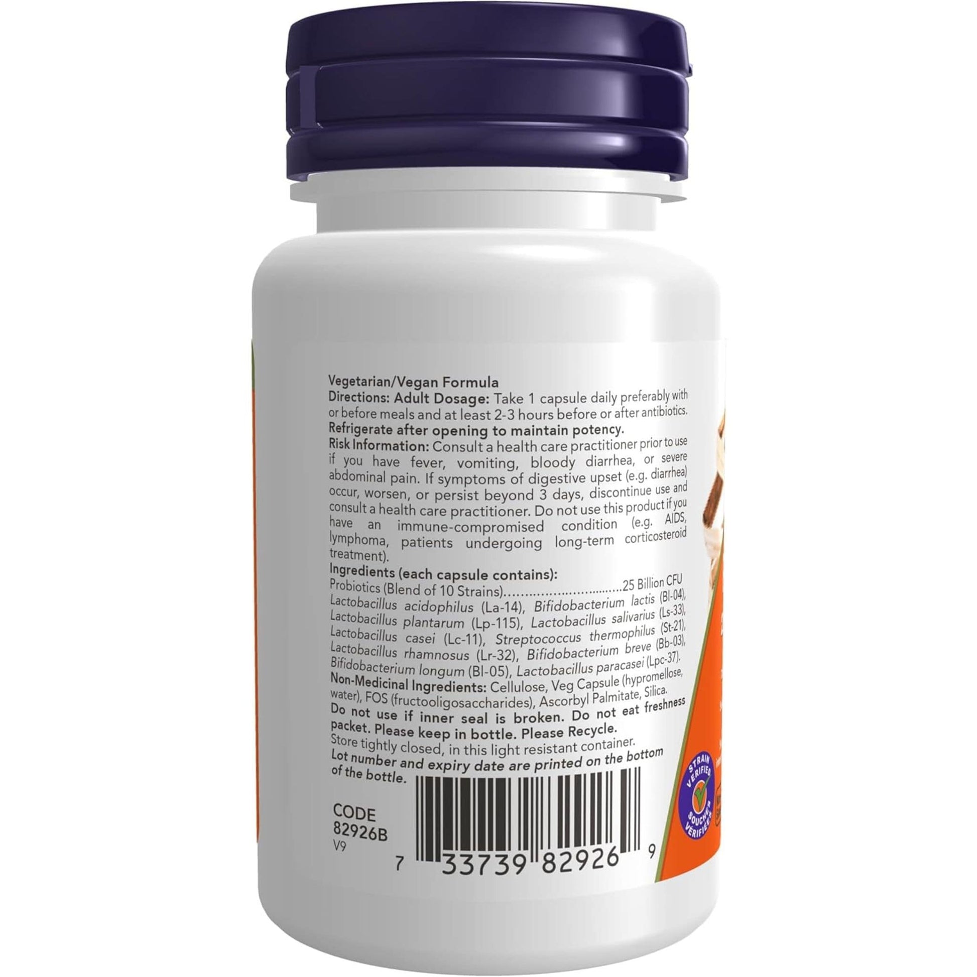 50 Vegetable Capsules | NOW Probiotic-10, 25 Billion