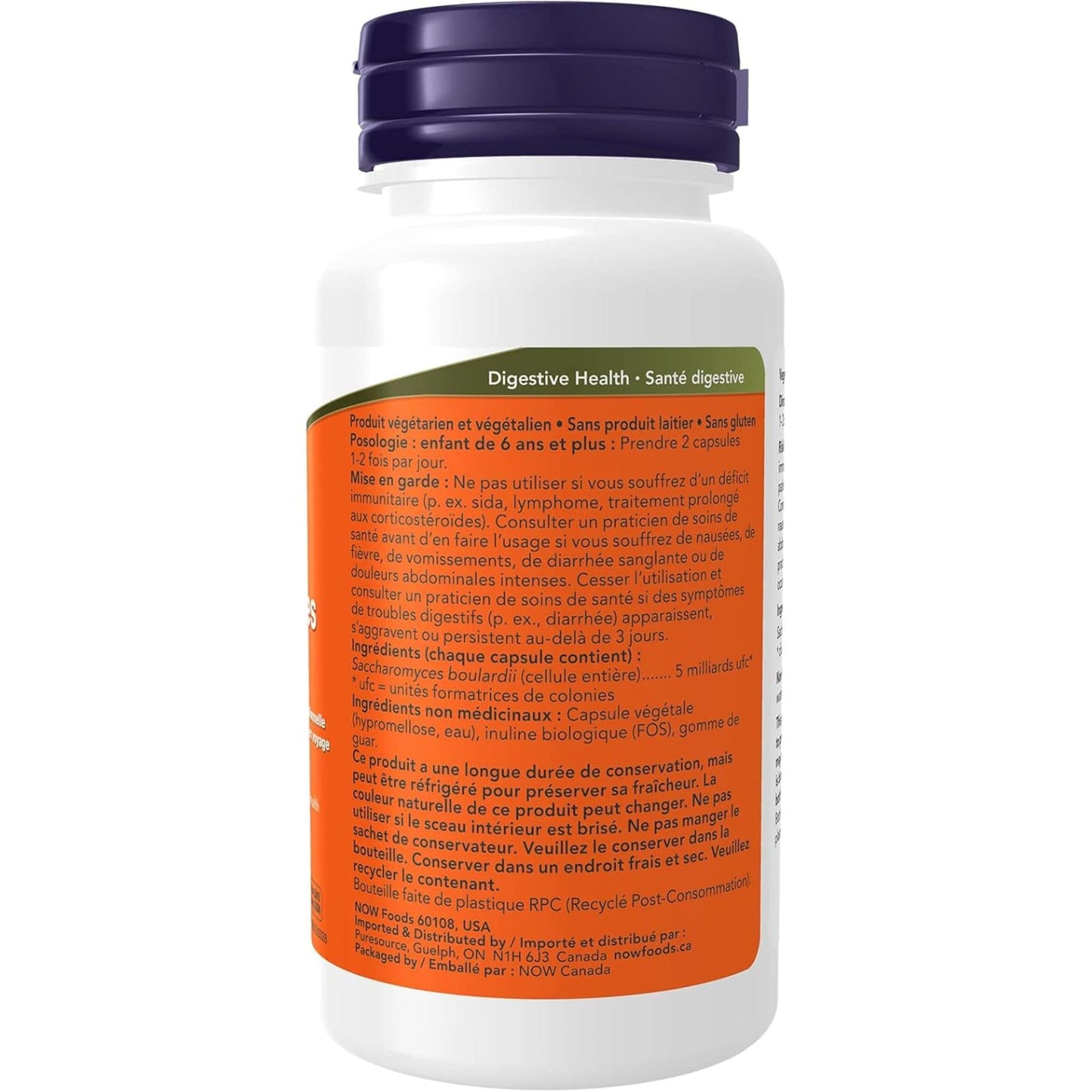 60 Vegetable Capsules | NOW Saccharomyces Boulardii, 5 Billion