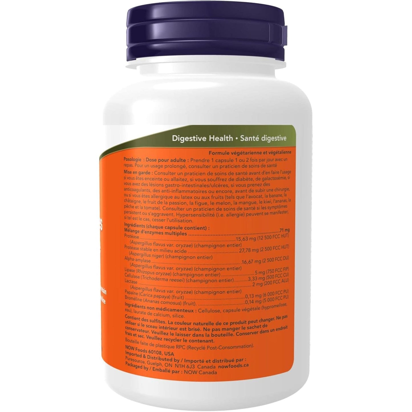 120 Vegetable Capsules | NOW Plant Enzymes With Lactase, Protease, Papain, and Bromelain