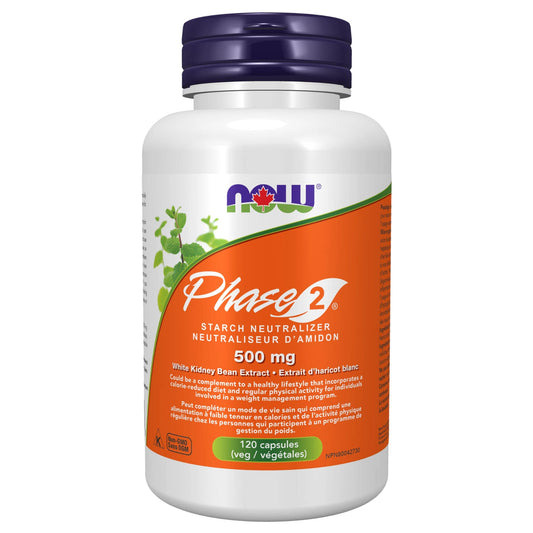 120 Vegetable Capsules | Now Phase 2 Starch Neutralizer 