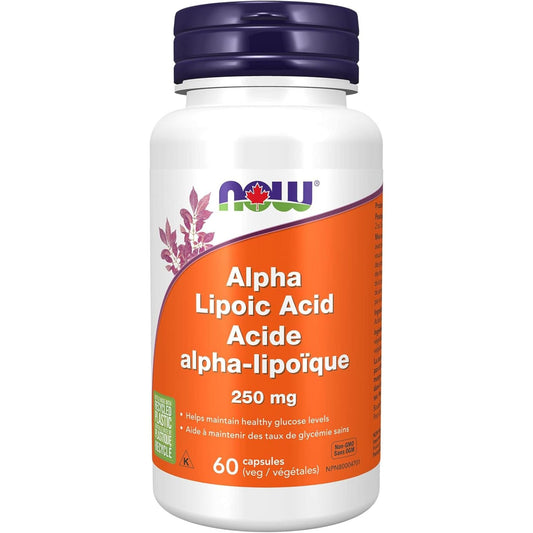 60 Vegetable Capsules | NOW Alpha Lipoic Acid 250 mg