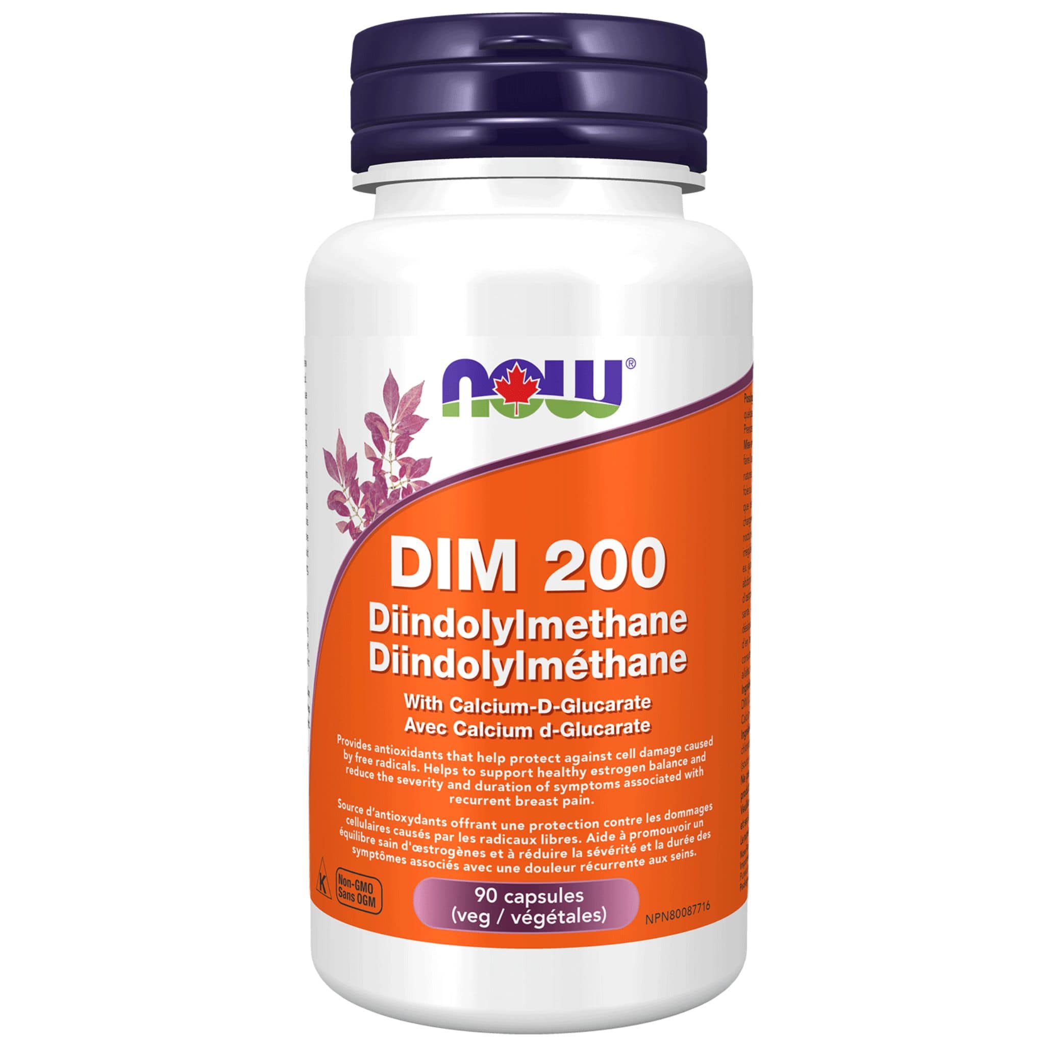 NOW DIM 200mg with Calcium D-Glucarate, 90 Capsules Canada