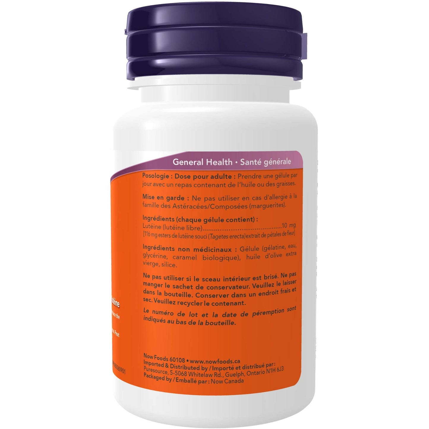 60 Softgels | NOW Lutein 10 mg From Lutein Esters