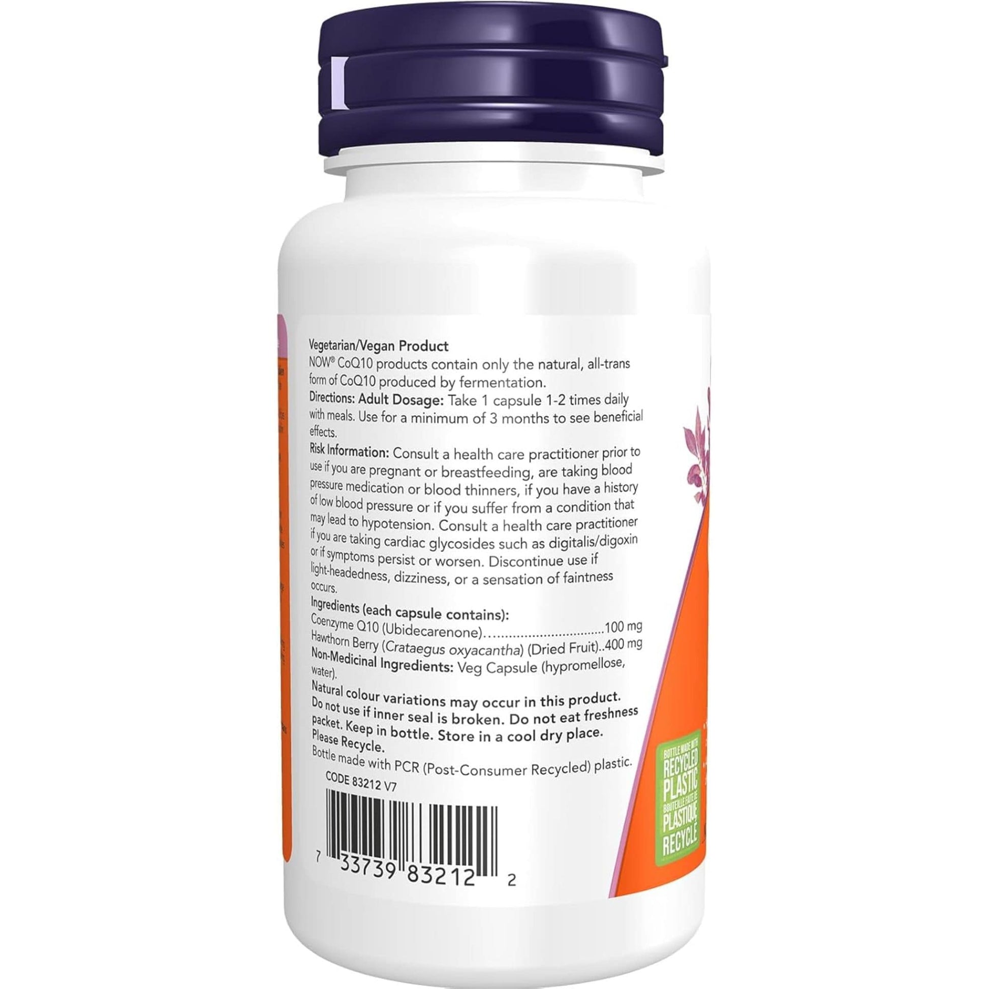 90 Vegetable Capsules | NOW CoQ10 100 mg with Hawthorn Berry