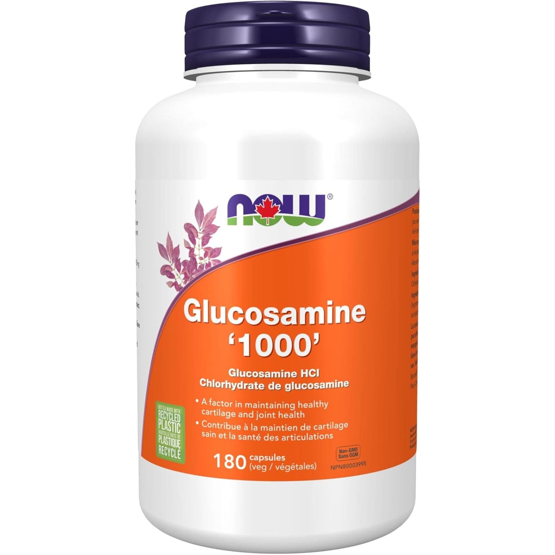 180 Vegetagble Capsules | NOW Glucosamine '1000', Glucosamine HCI