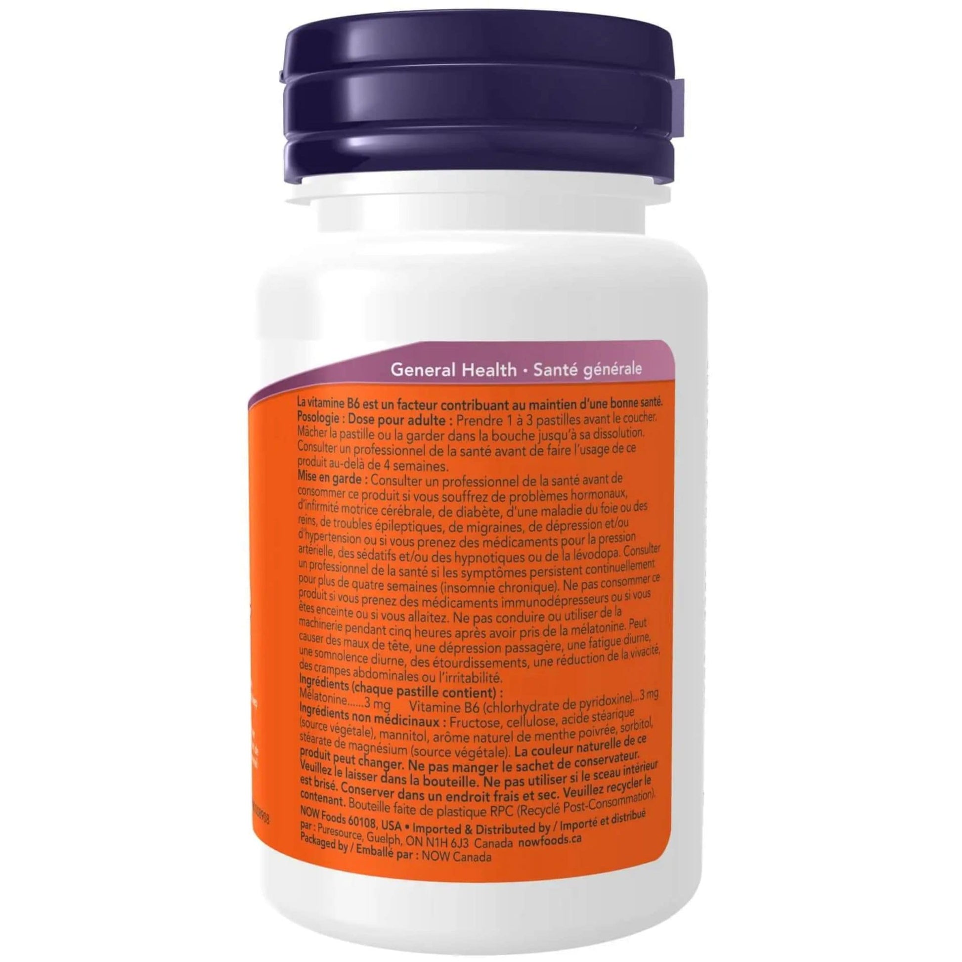 180 Lozenges | NOW Melatonin Chewable 3 mg