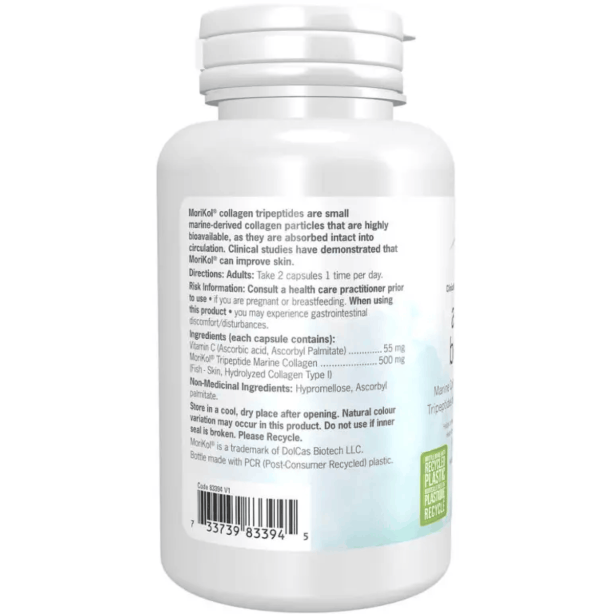 NOW Aquatic Beauty+ Marine Collagen Tripeptides and Vitamin C, 90 Vegetable Capsules