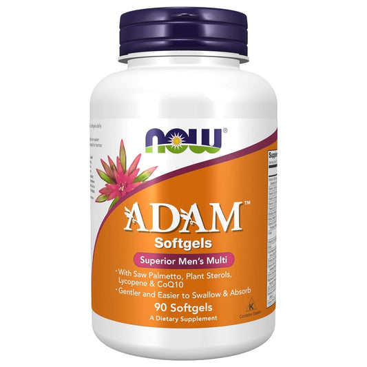 NOW ADAM Superior Men's Multi 2 a Day, Iron Free, 90 Softgels
