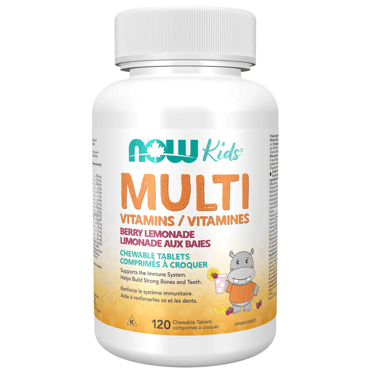 120 Chewable Tablets Berry Lemonade | NOW Kids Multi Vitamin