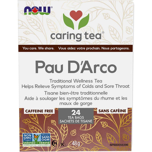 24 Tea Bags x 48g | NOW Caring Tea Pau D'Arco Traditional Wellness Tea